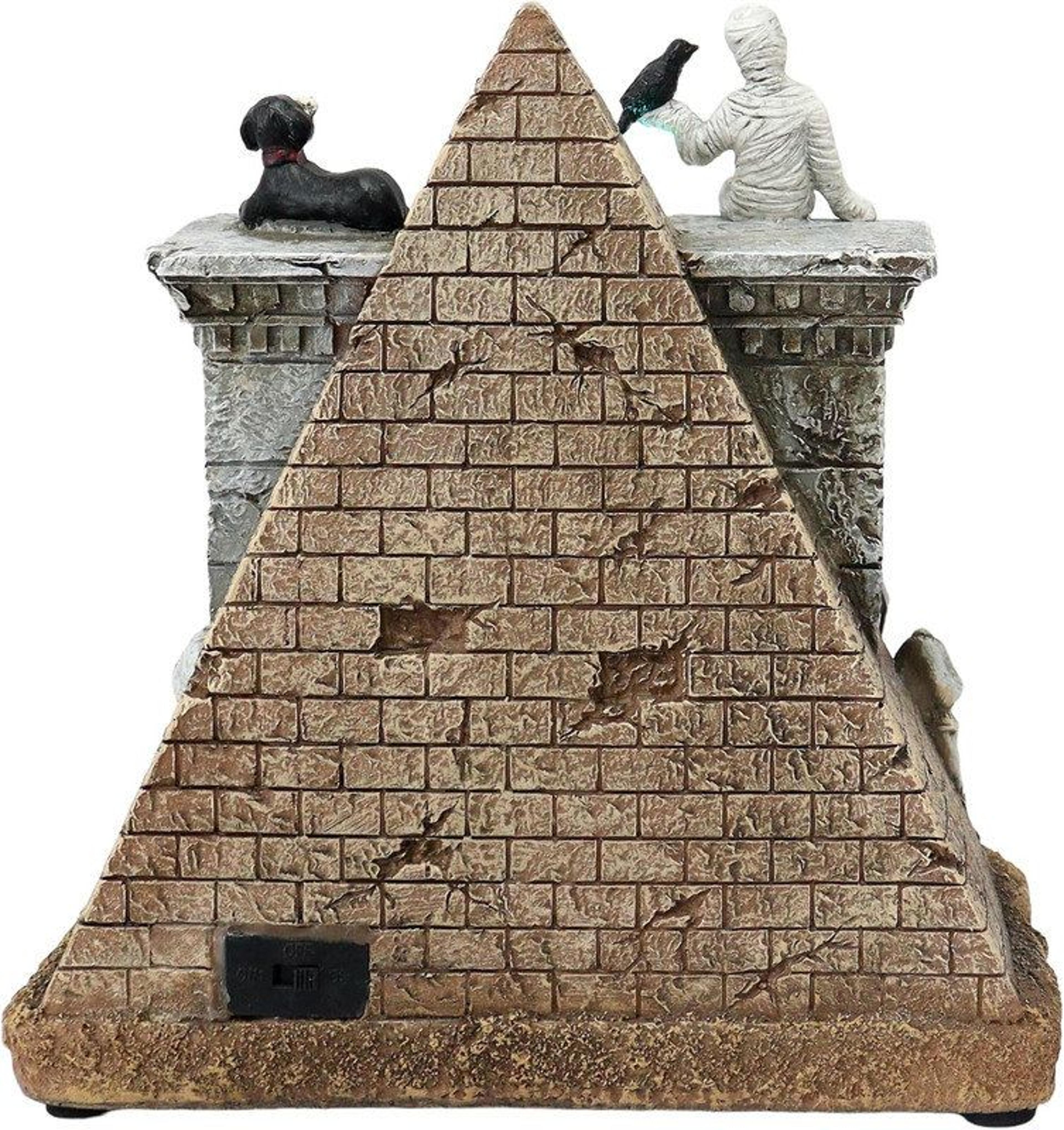 Halloween Mummy Pyramid Figurine With LED Lights And Music  HandPainted Resin Decor 2