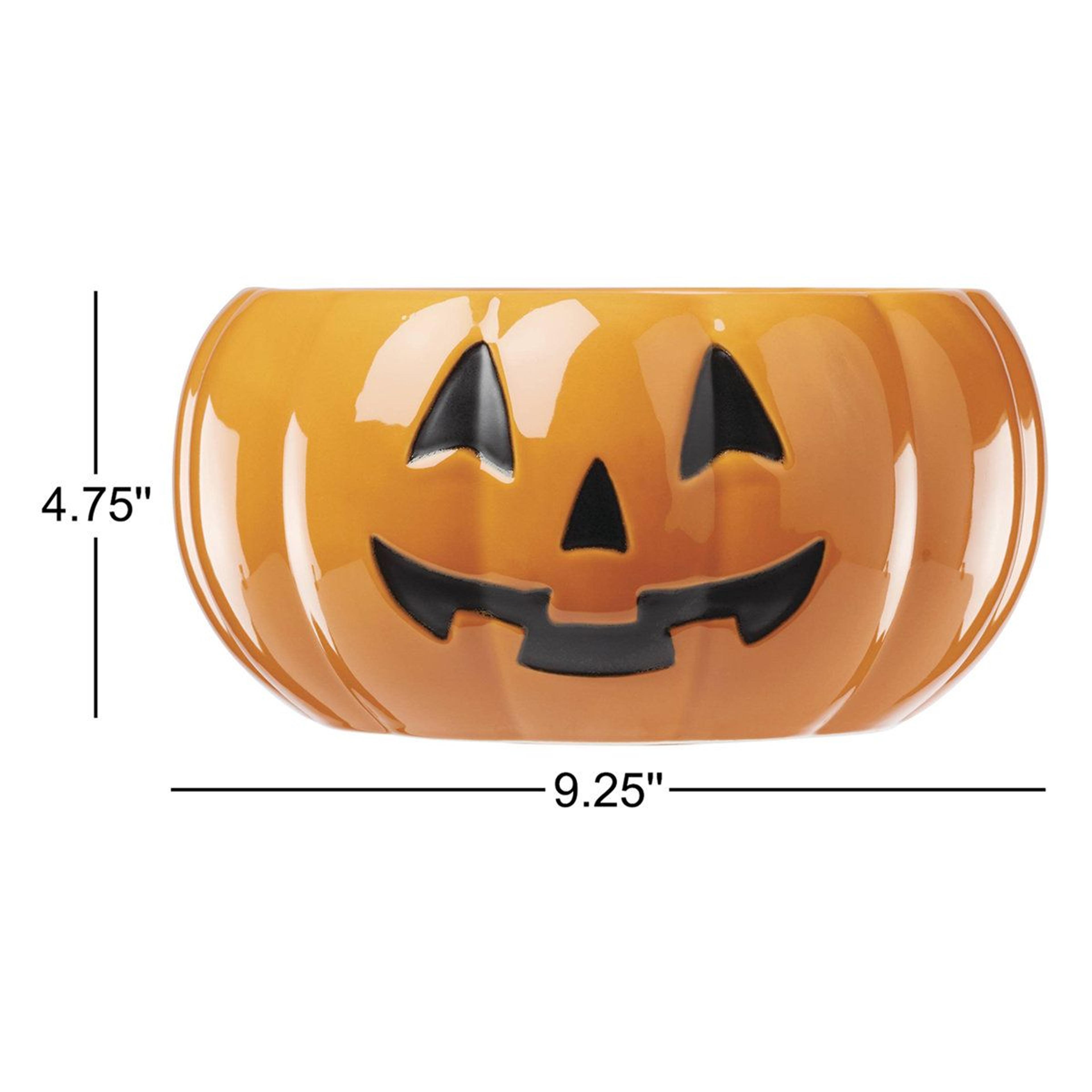Vintage Halloween Pumpkin Candy Bowl In Porcelain With 112 Oz Capacity 3