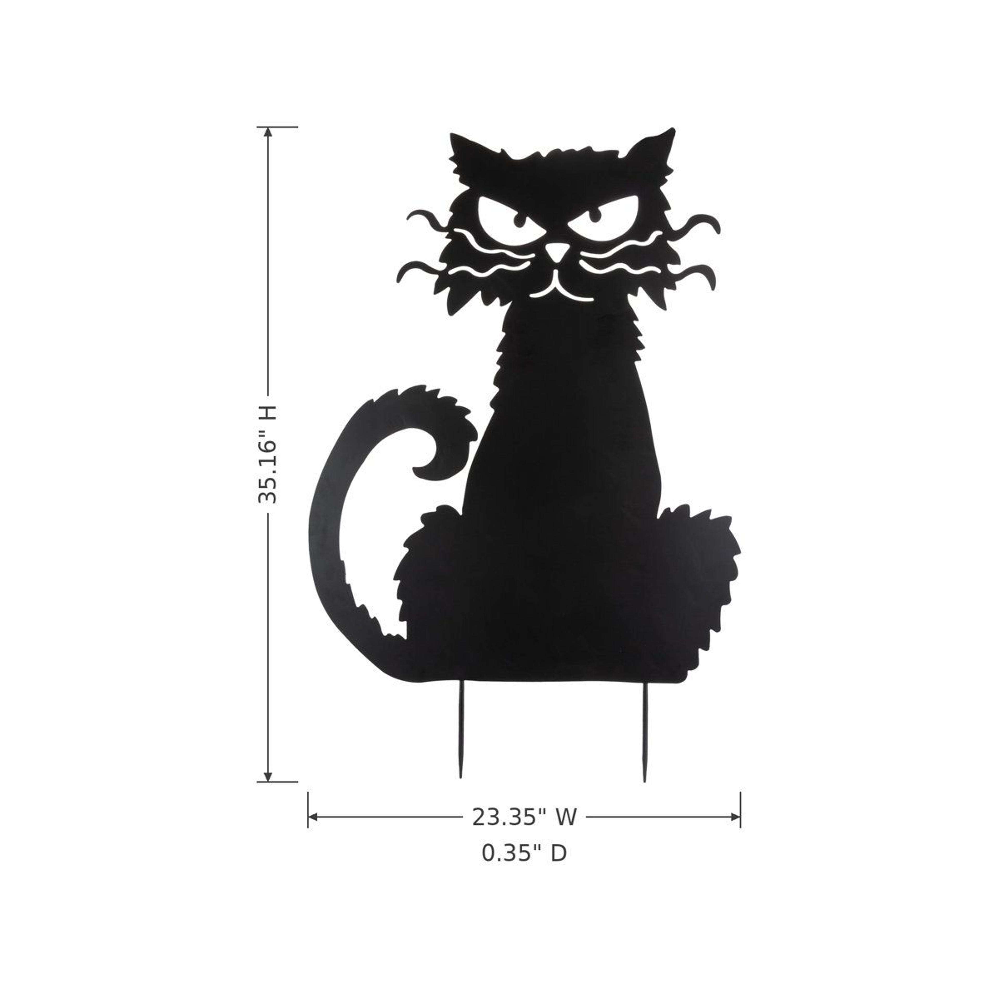 Halloween Black Cat Metal Garden Stake Outdoor Yard Decoration 5