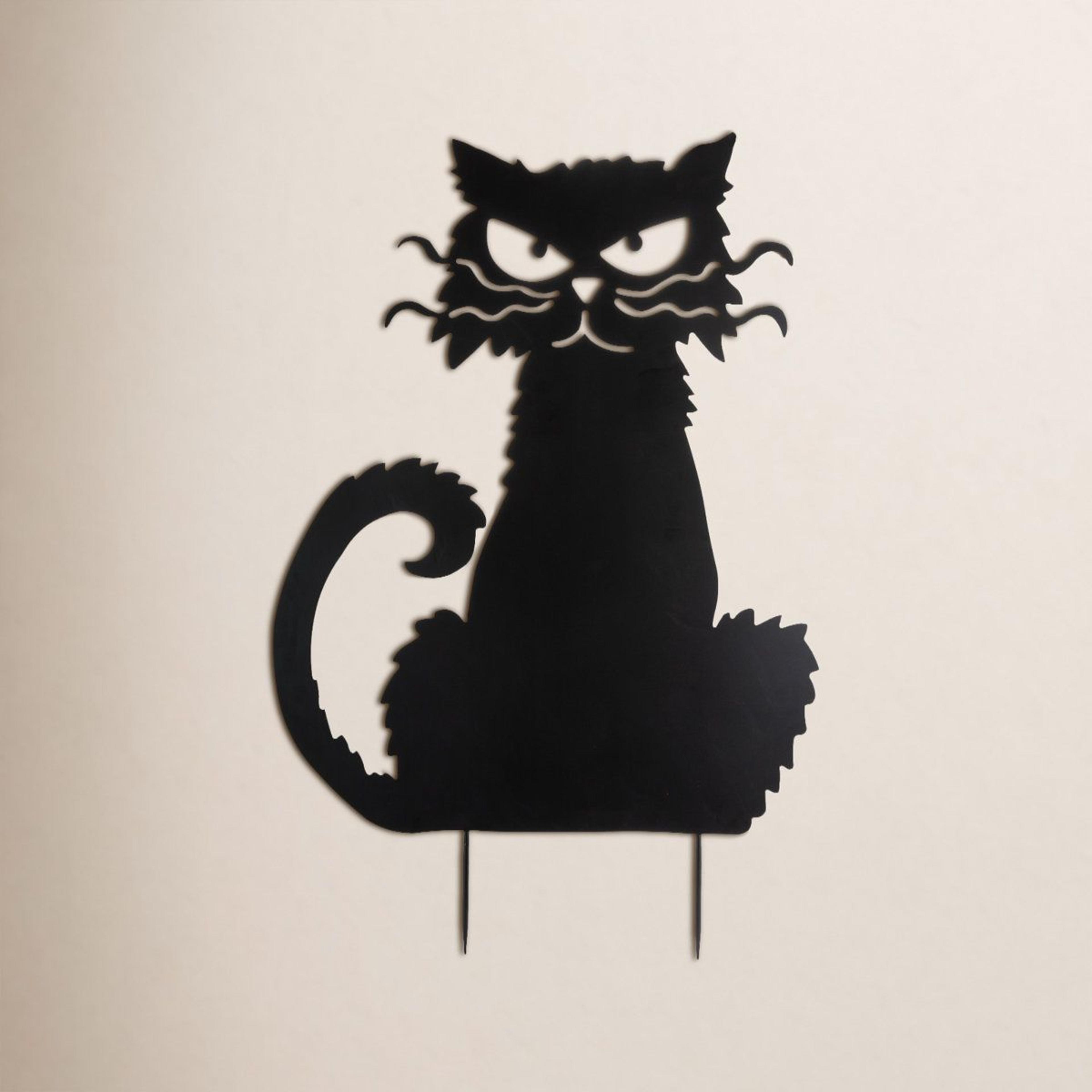 Halloween Black Cat Metal Garden Stake Outdoor Yard Decoration 7