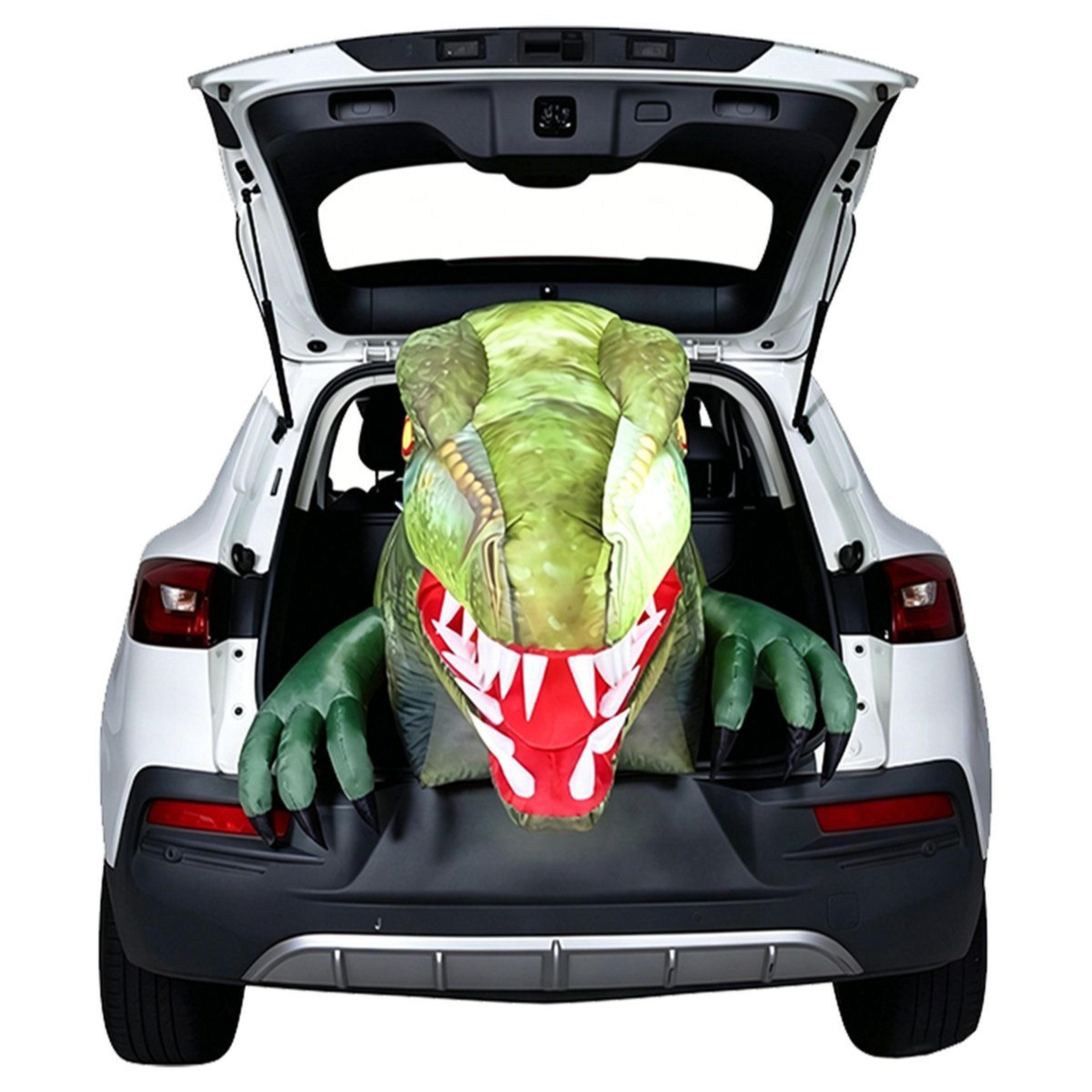 animated 3.6 ft halloween inflatable dinosaur with moving mouth and led lights