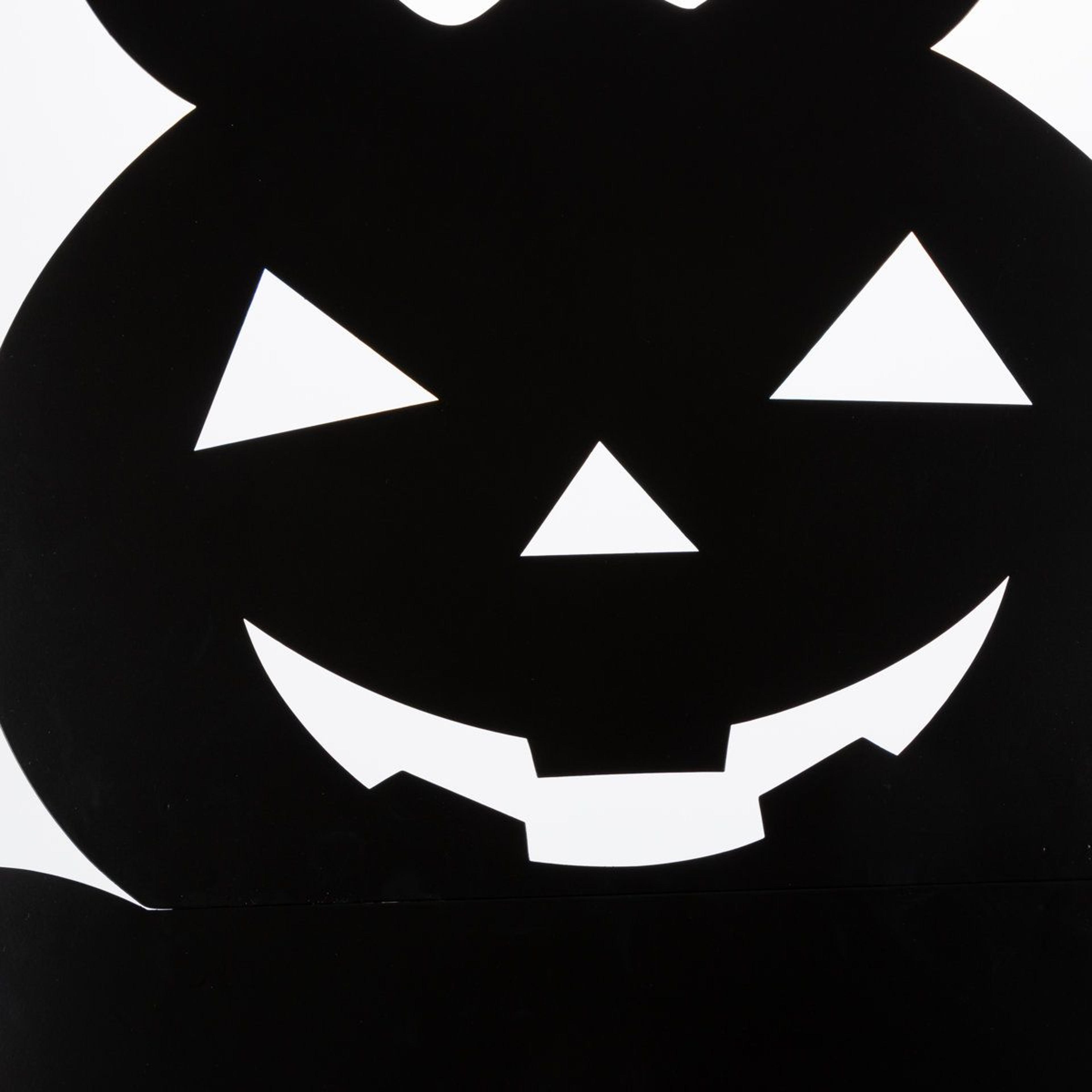 Metal Pumpkin And Cat Halloween Yard Stake Outdoor Decoration 7