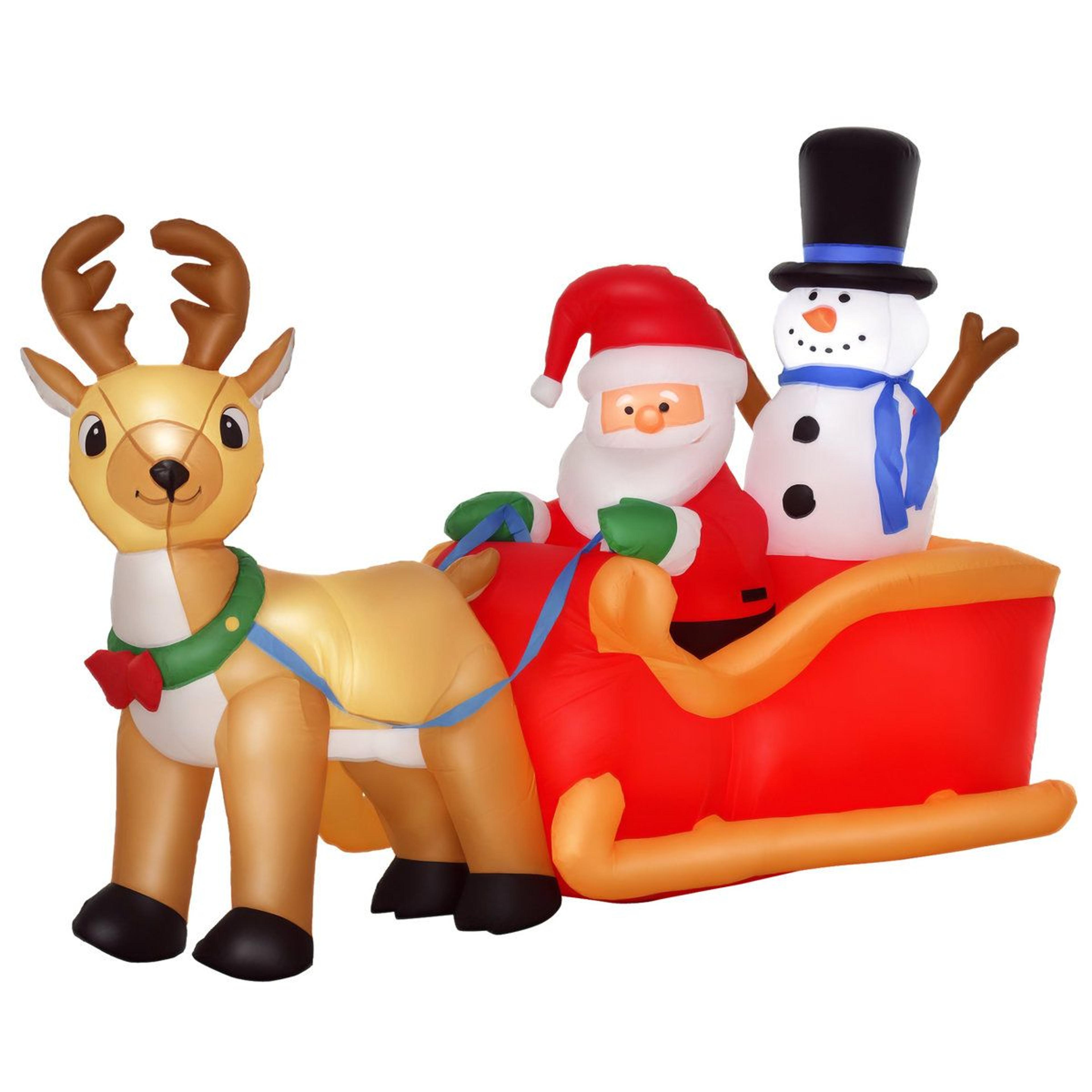 santa claus christmas outdoor inflatable decoration with led lights