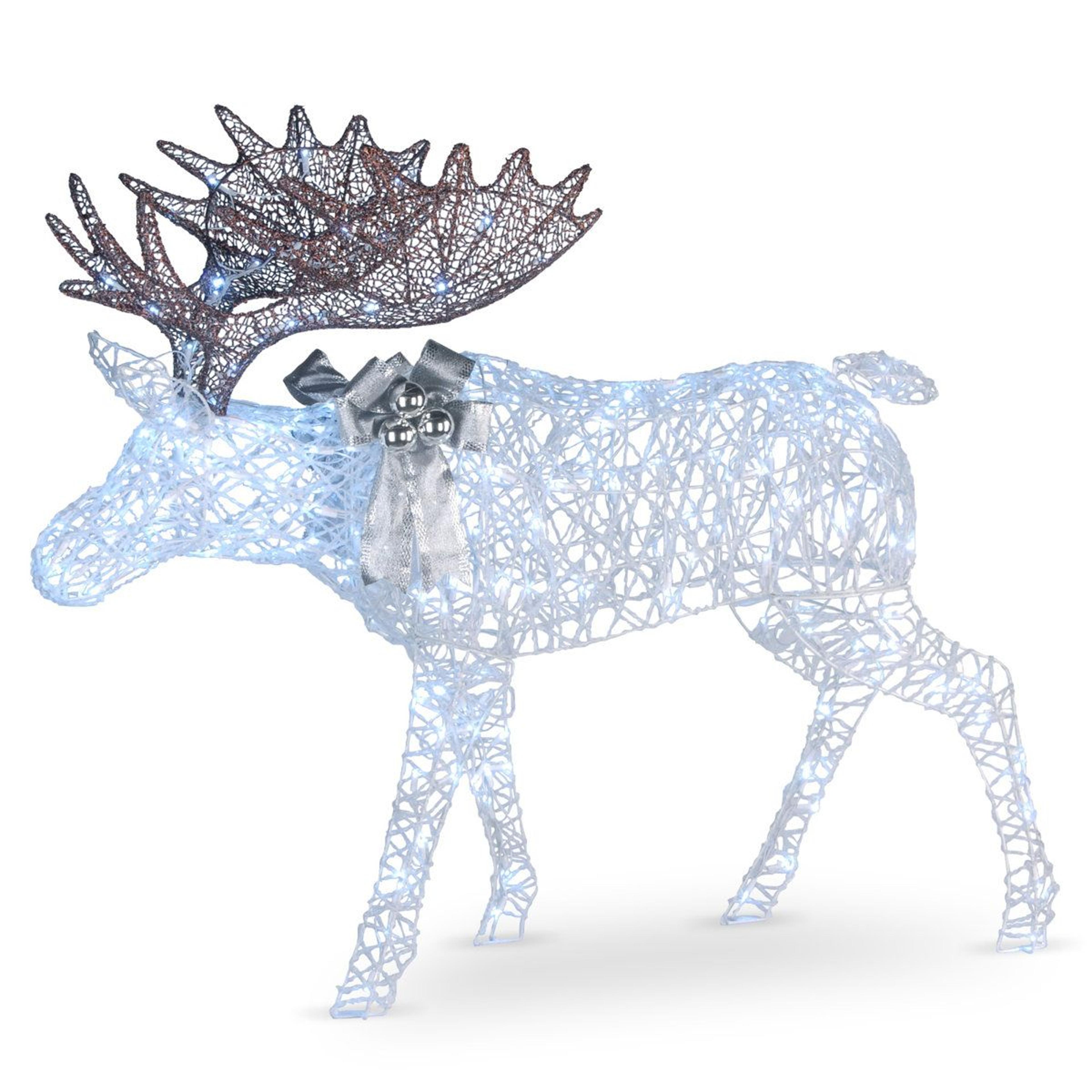 50-inch lighted moose christmas yard decoration with 200 led lights