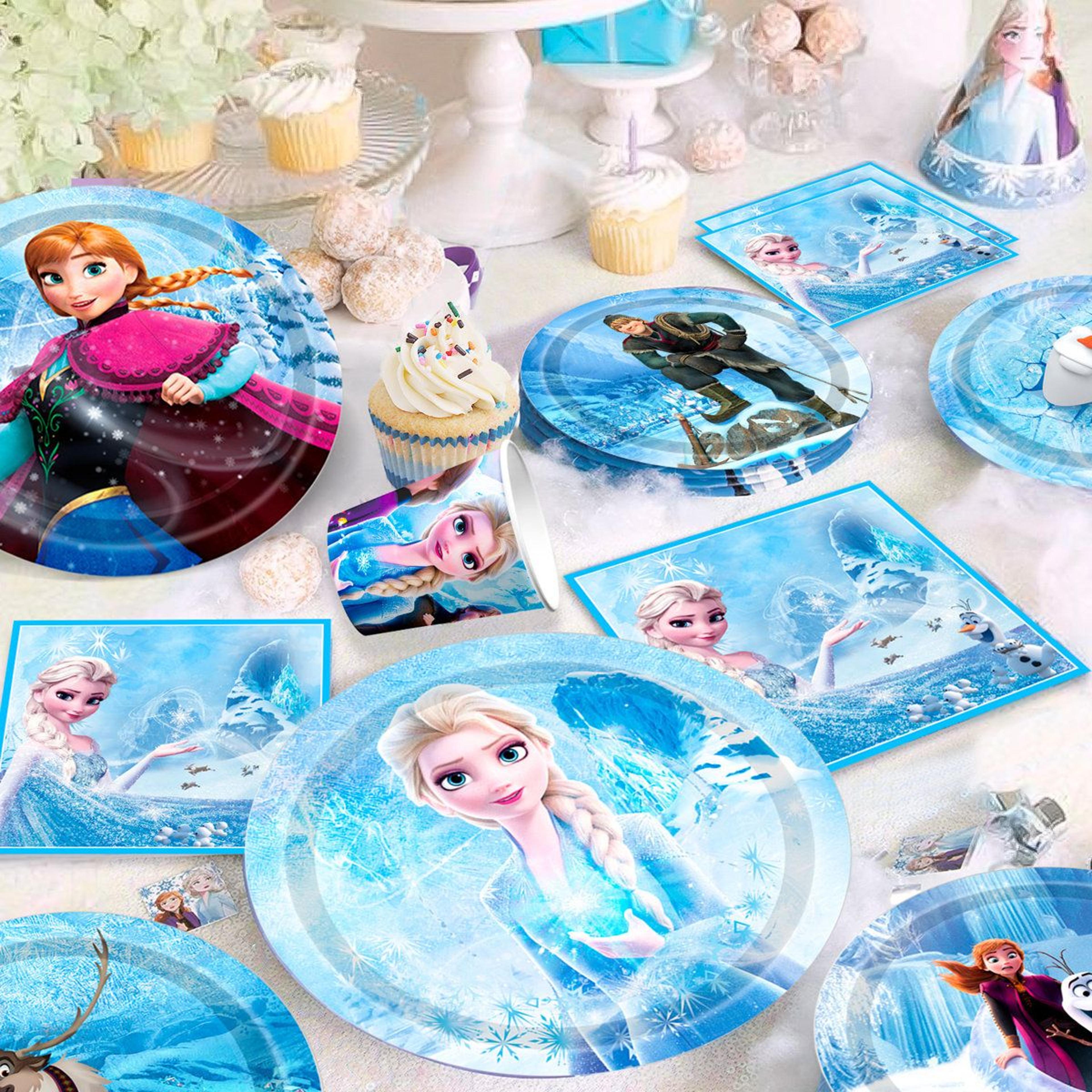 Frozen Birthday Party Tableware Set  120Piece Plates Cups And Napkins 3