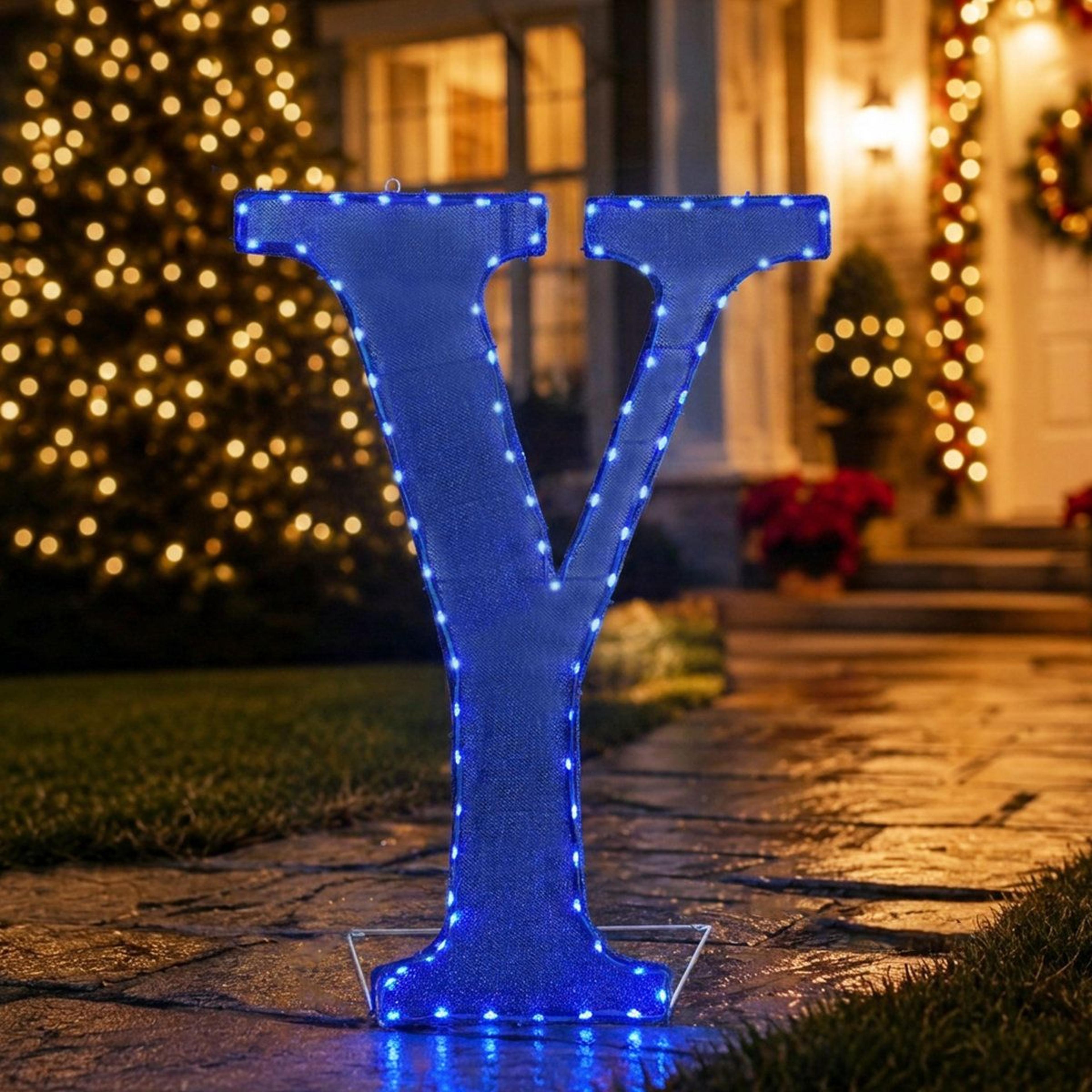 49Inch Outdoor Lighted JOY Christmas Sign With Nativity Scene And 350 LED Lights 6