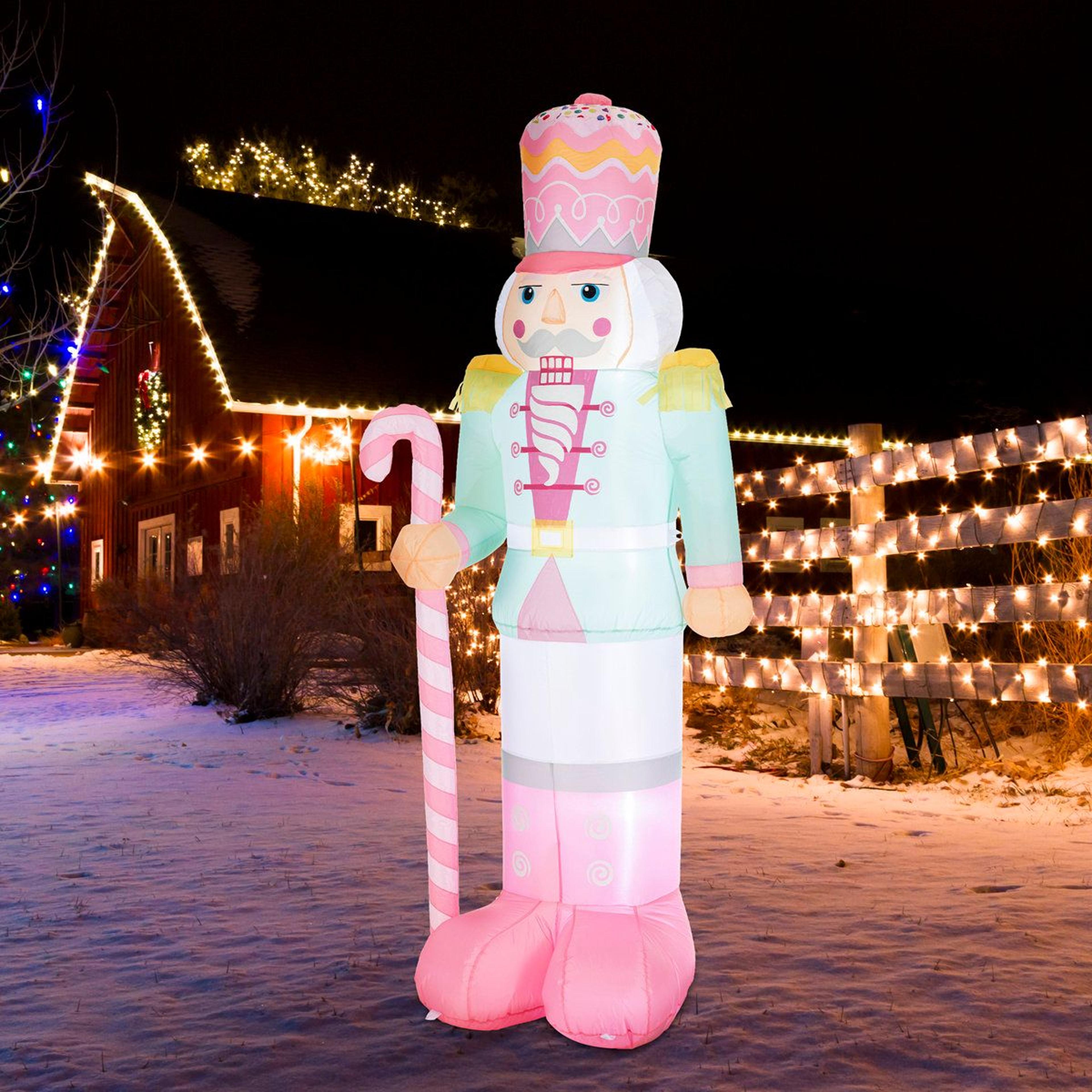 7FT Lighted Inflatable Nutcracker Christmas Decoration With LED Lights 2