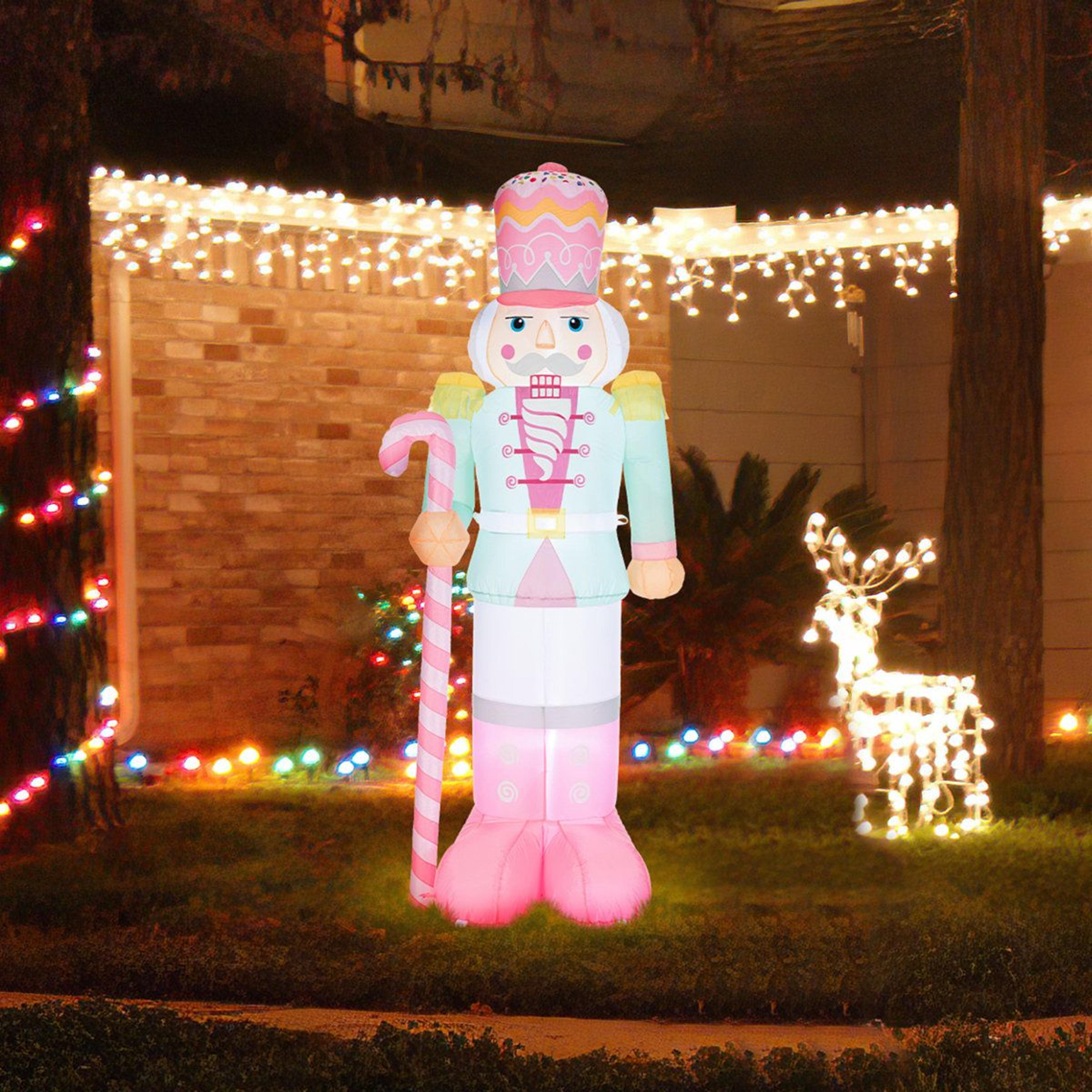 7FT Lighted Inflatable Nutcracker Christmas Decoration With LED Lights 1