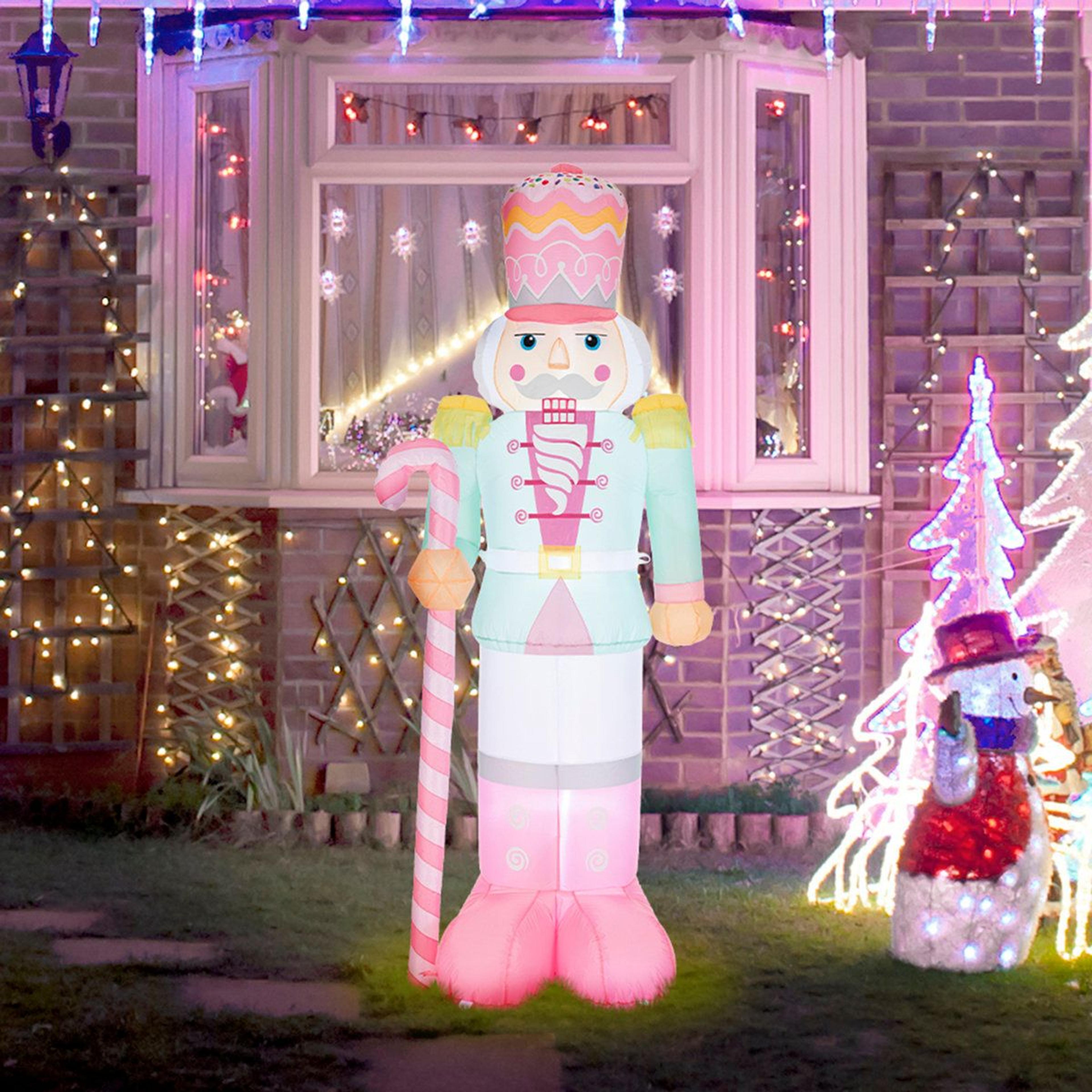 7FT Lighted Inflatable Nutcracker Christmas Decoration With LED Lights 3