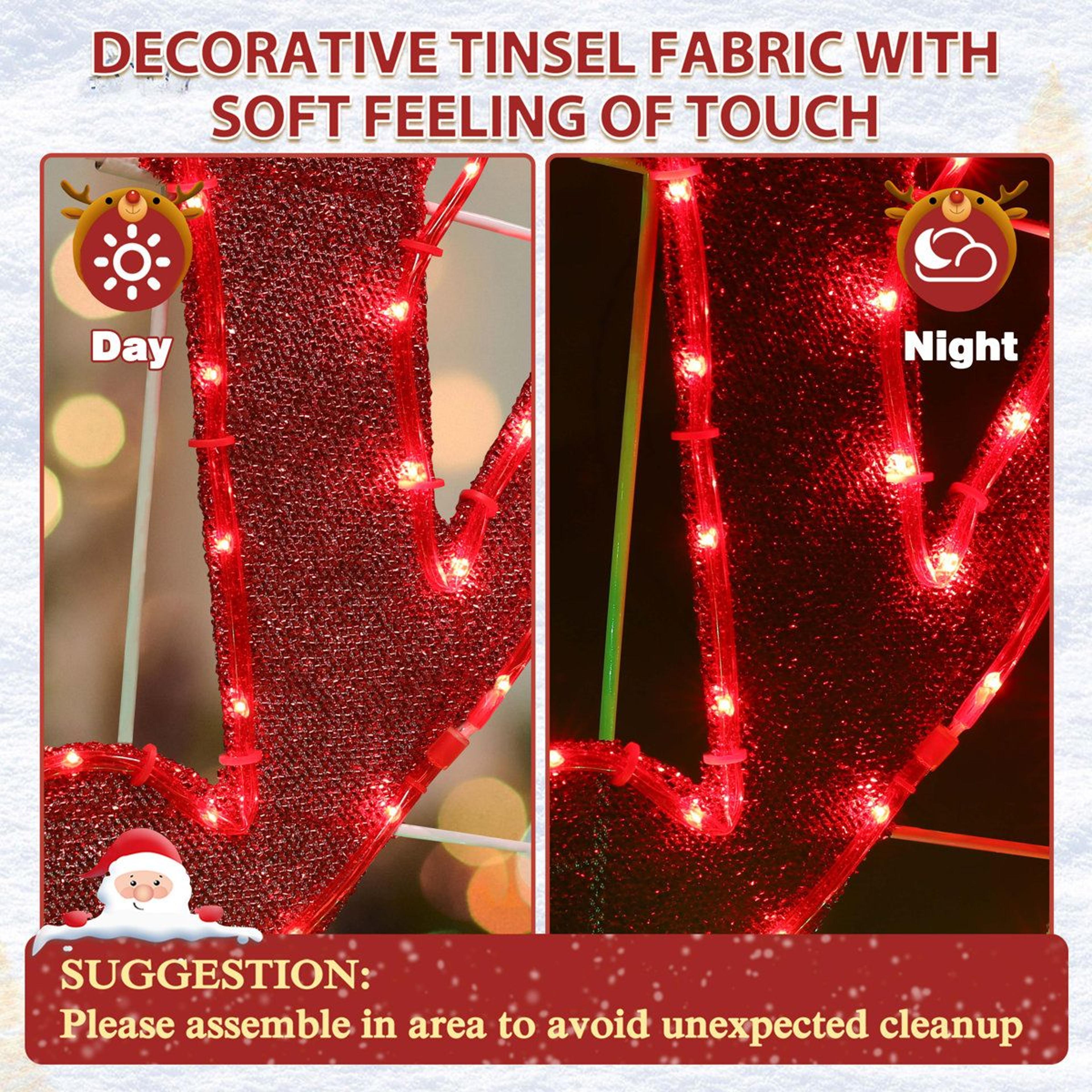 Lighted Merry Christmas Sign With Red And Green LED Lights For Indoor And Outdoor Decor 7