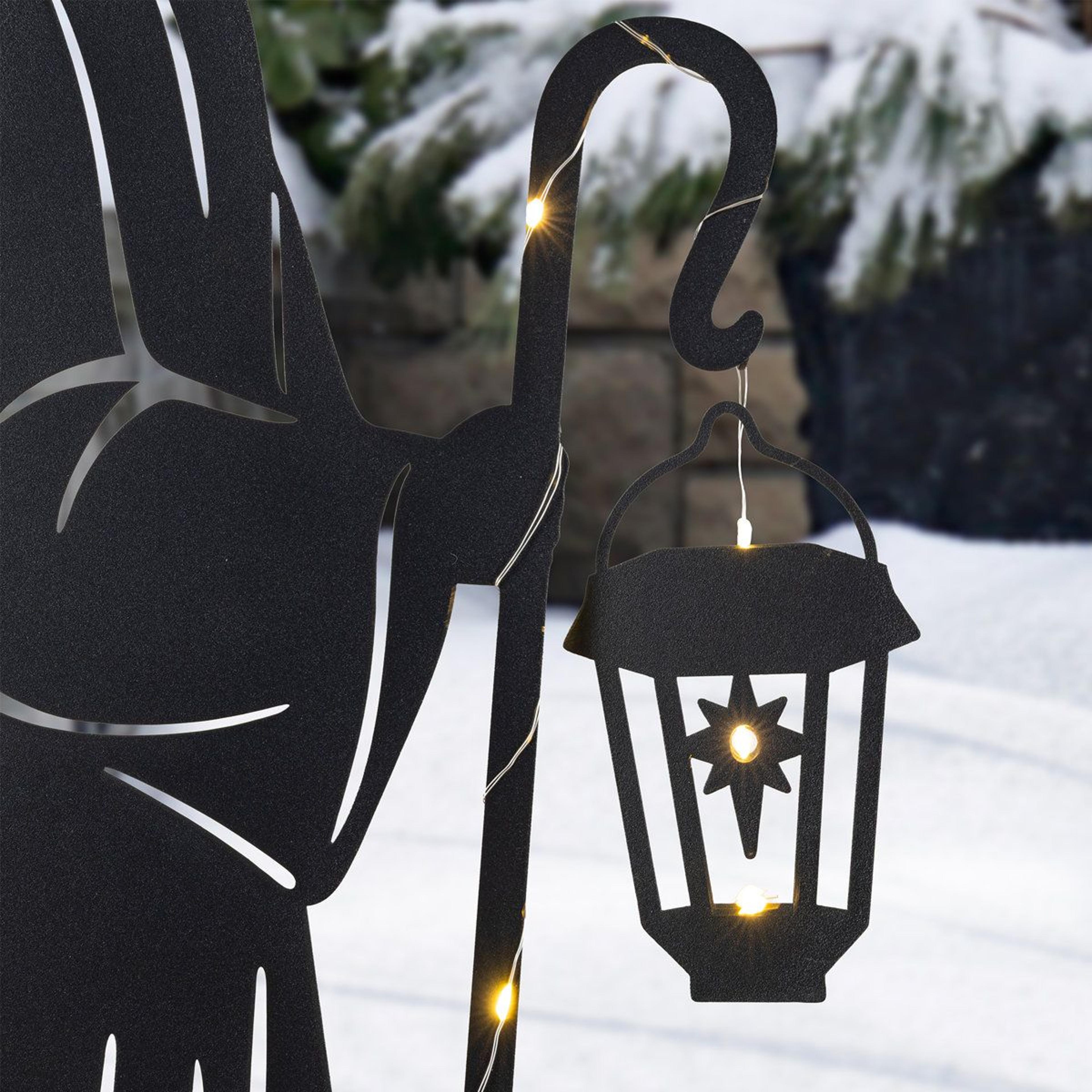 Christmas Nativity Yard Stakes With LED Lantern And Timer  Set Of 3 5