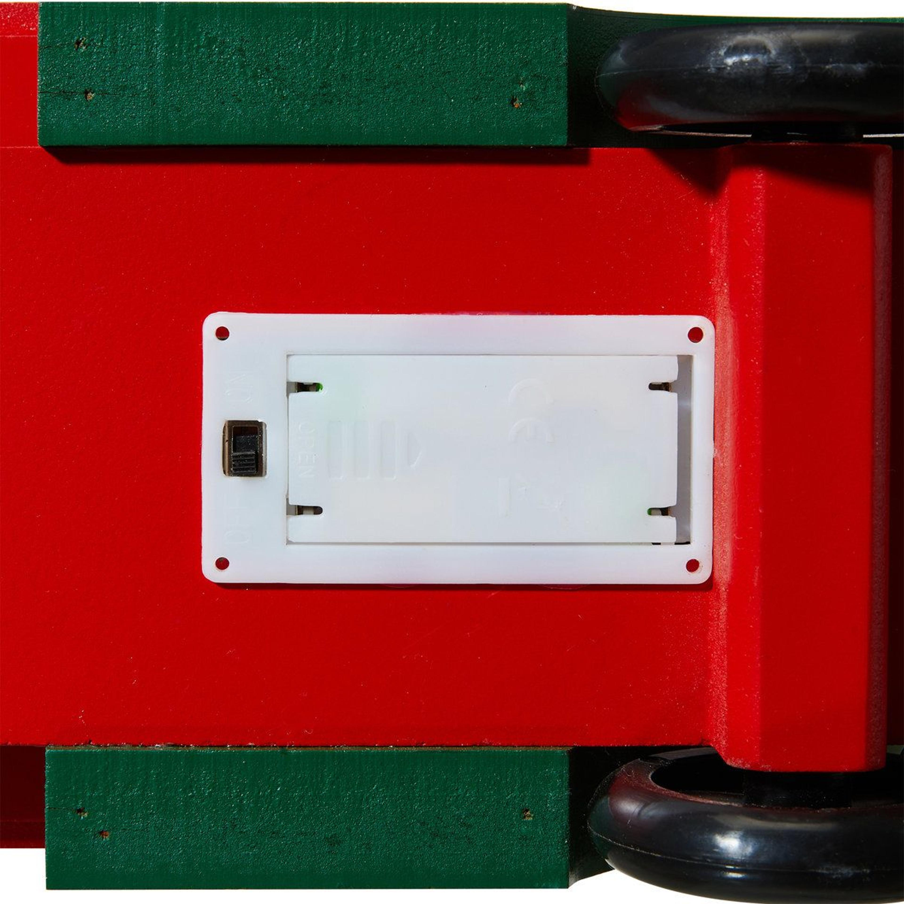 Wooden Christmas Truck Advent Calendar With LED Lights And Countdown Drawers 2