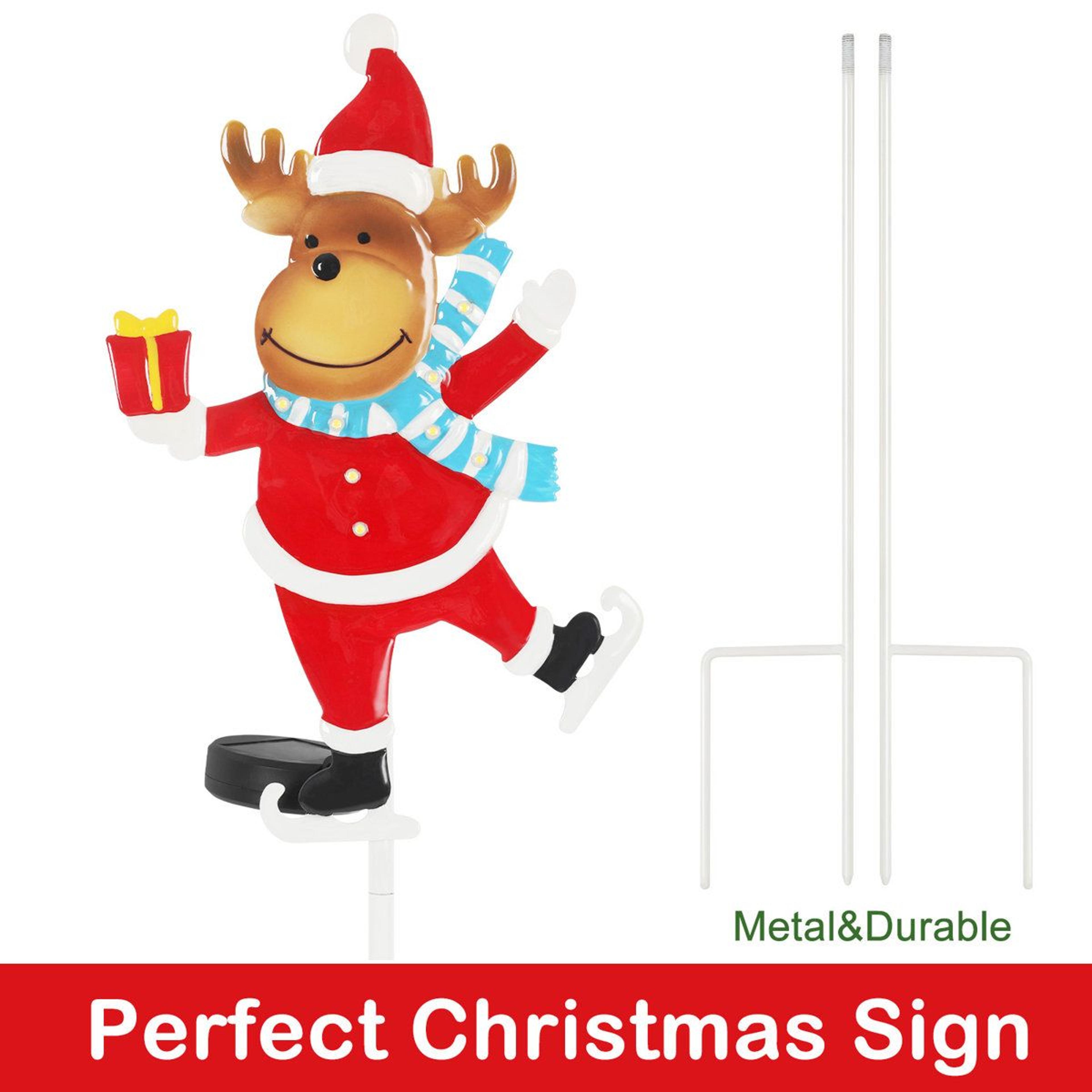 Solar LED Christmas Lighted Signs For Indoor And Outdoor Holiday Decorations 7