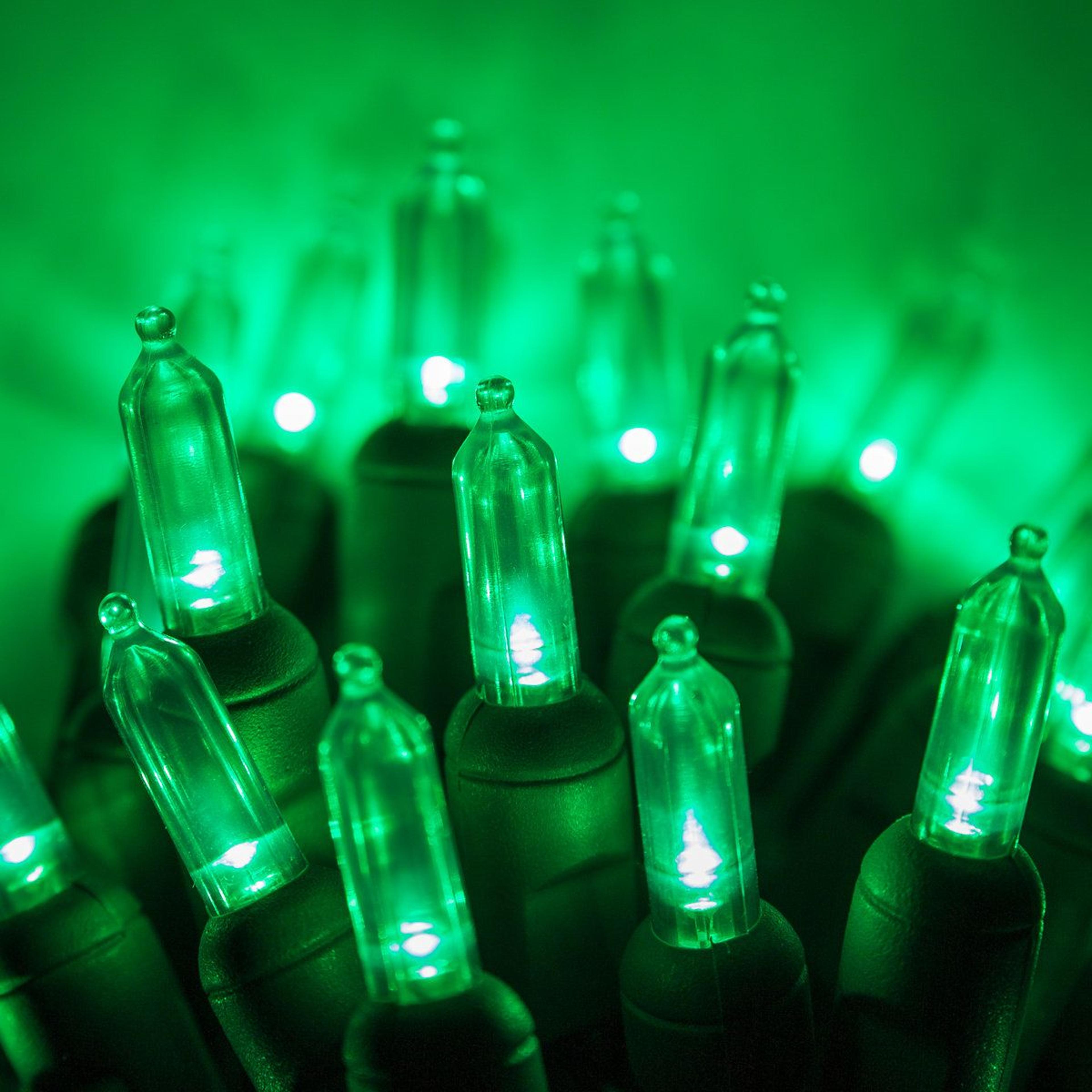 255 Ft Green LED String Lights With 50 Steady Glow Bulbs For Indoor And Outdoor Decor 1