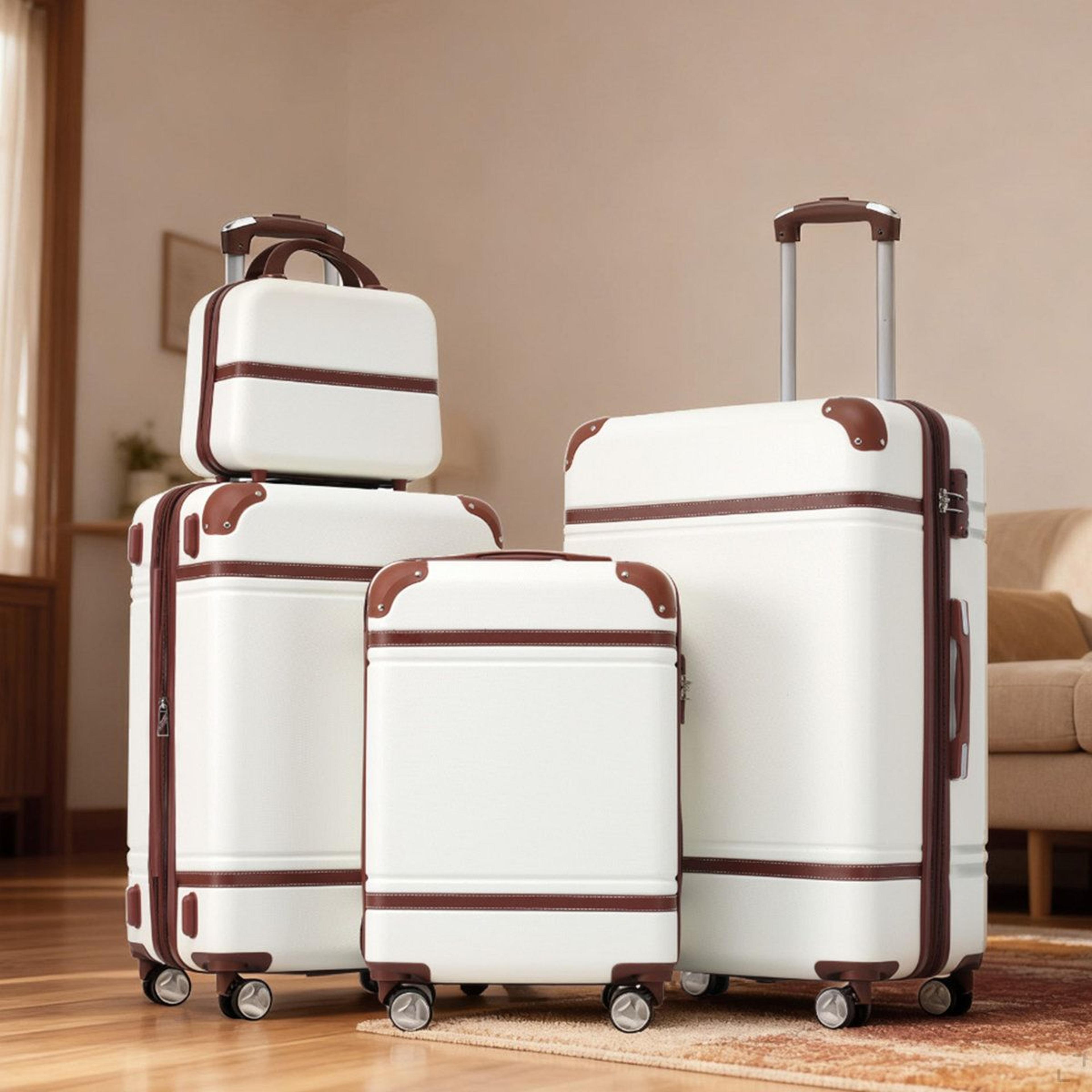 4 Piece Hardshell Luggage Set With TSA Locks 360 Spinner Wheels And Cosmetic Case 2