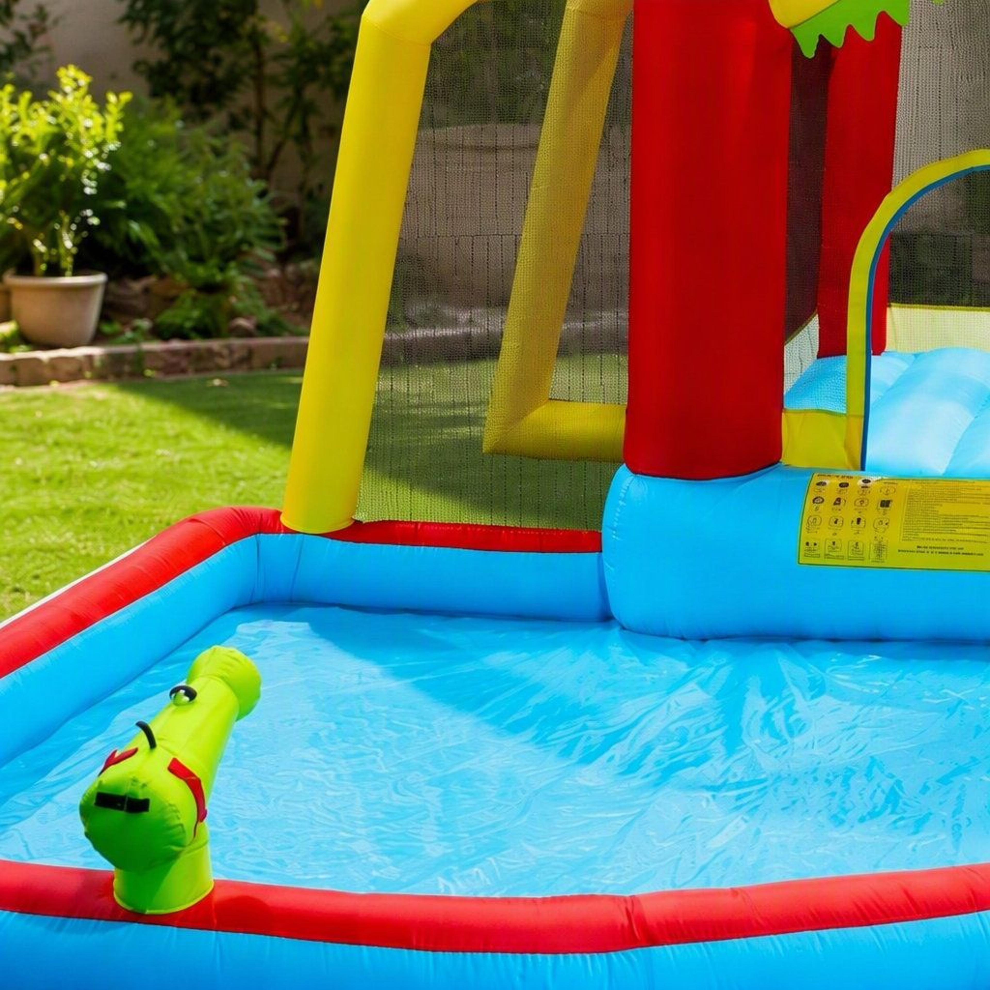 7in1 Inflatable Water Slide Bounce House With Splash Pool And Sports Games 7