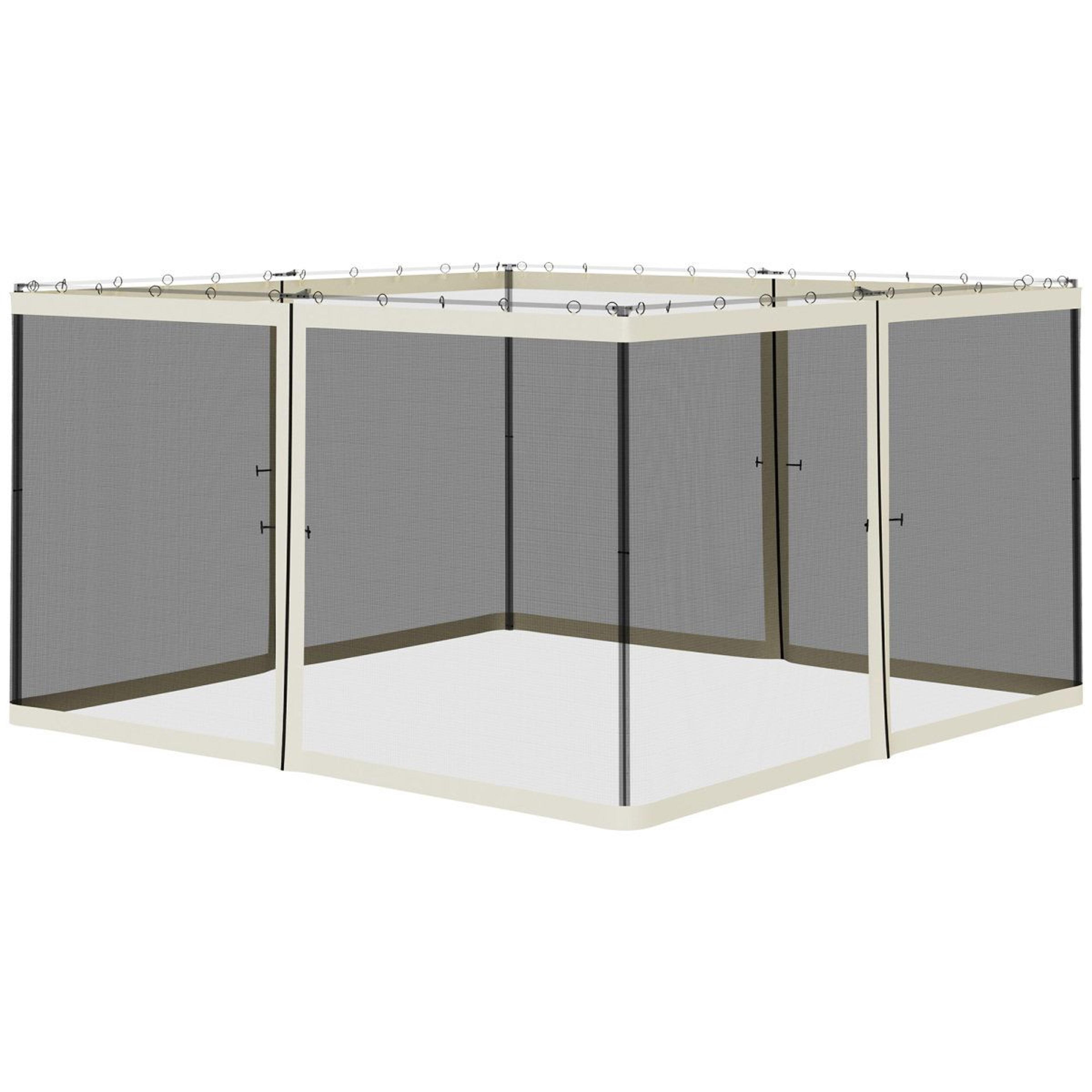 12 X 12 Replacement Mesh Sidewall Netting For Gazebos And Canopy Tents With Zippers 3