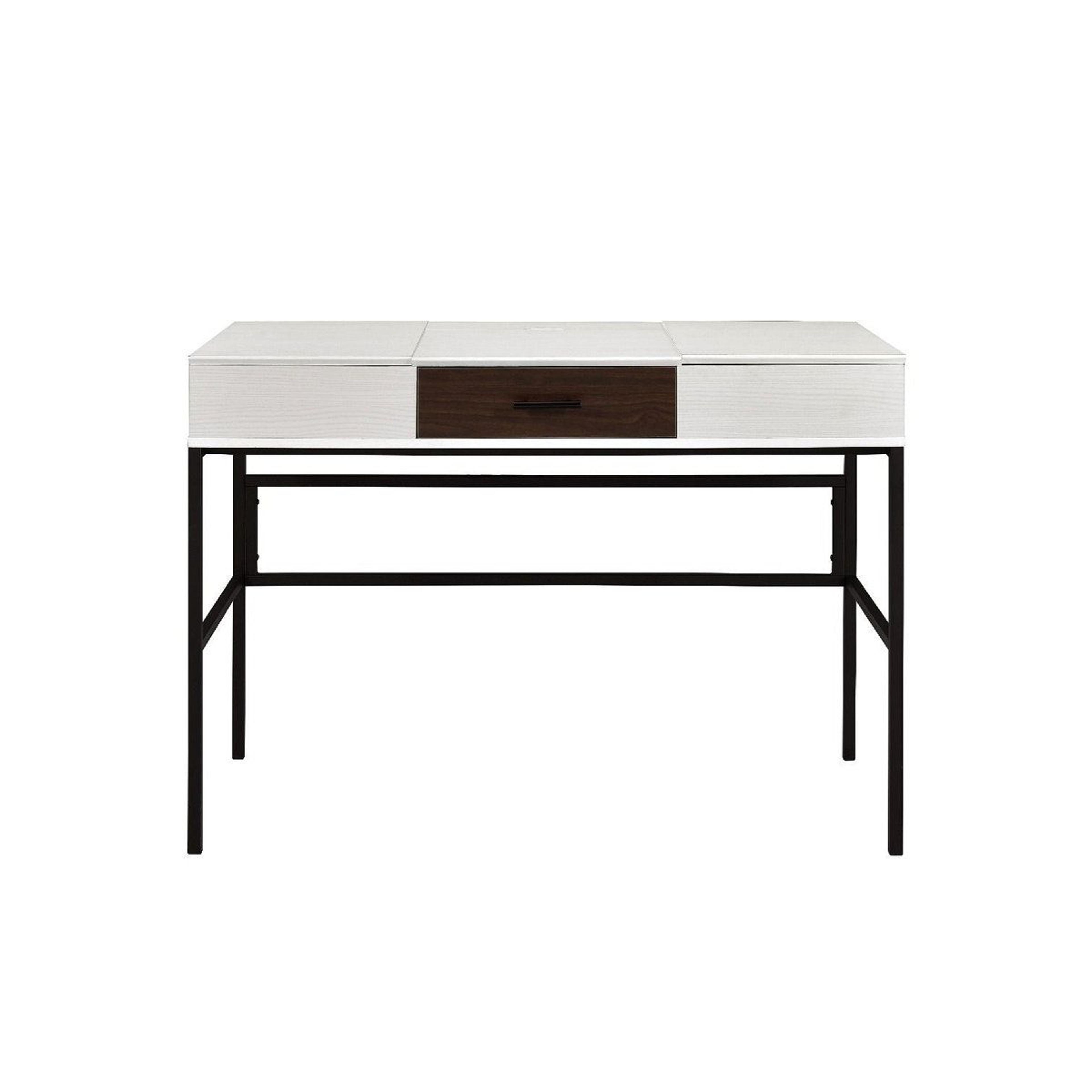 Solid Wood Writing Desk With Drawer And Natural Wood Top For Home Office 2
