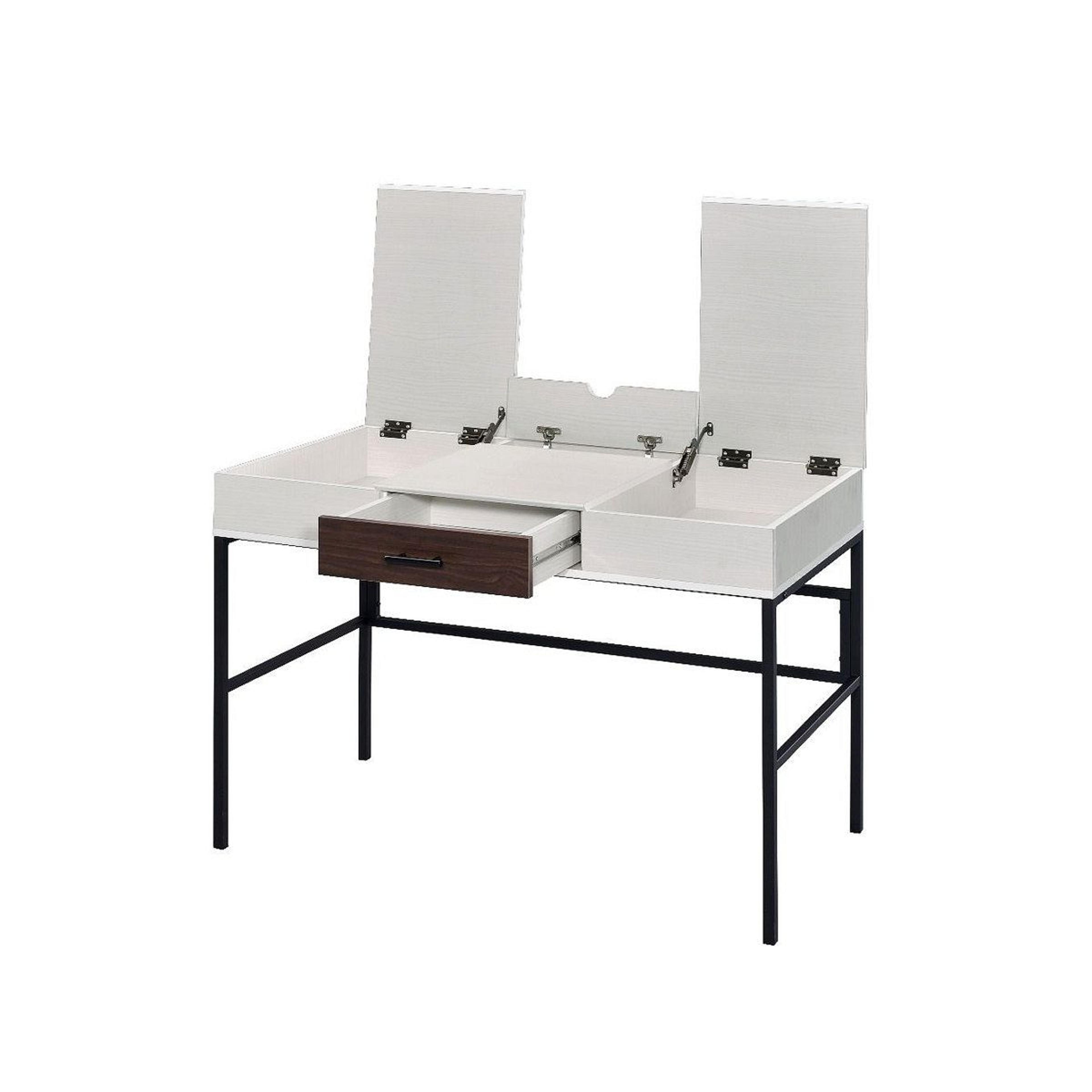 Solid Wood Writing Desk With Drawer And Natural Wood Top For Home Office 3