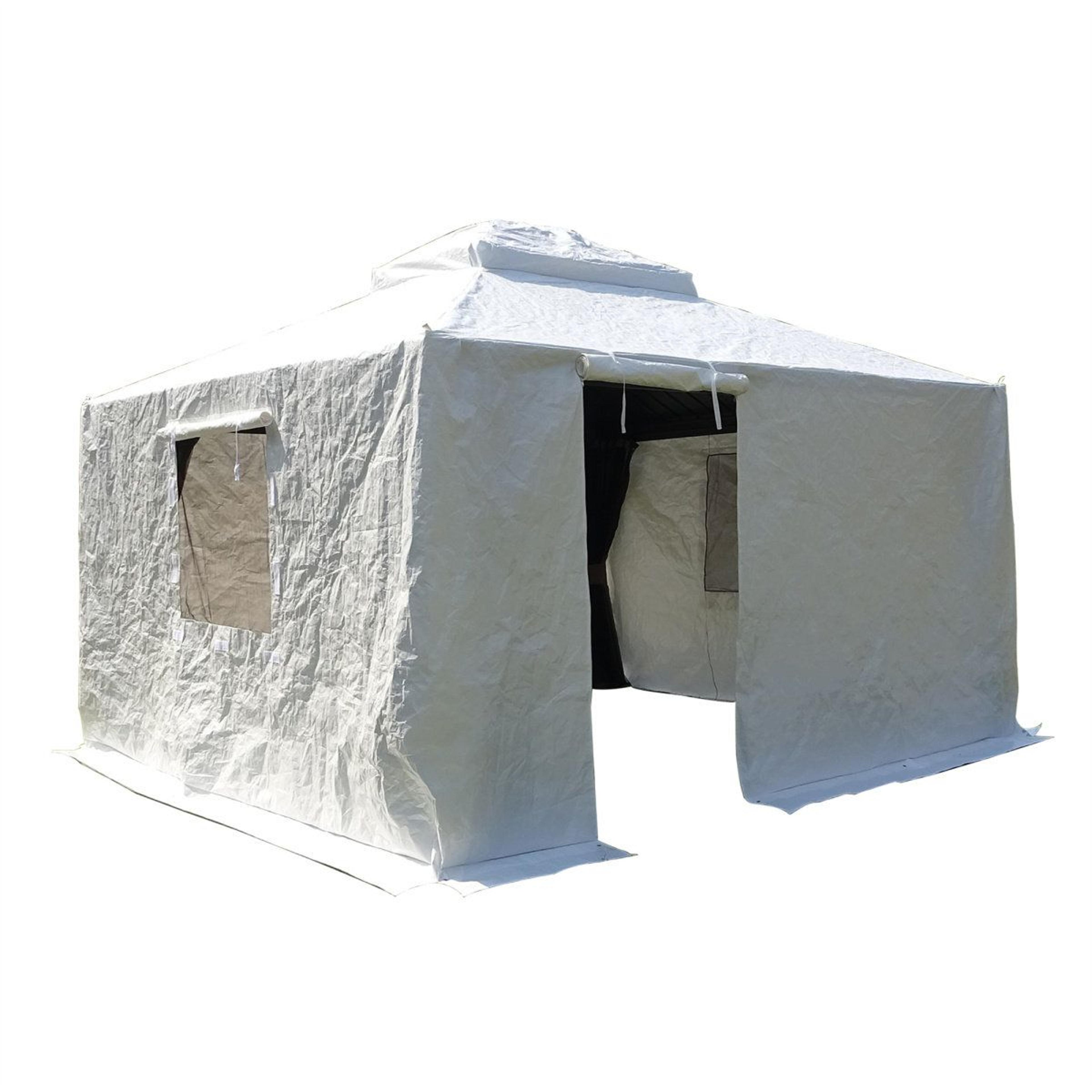 10' x 12' outdoor gazebo cover with sidewalls and mesh windows