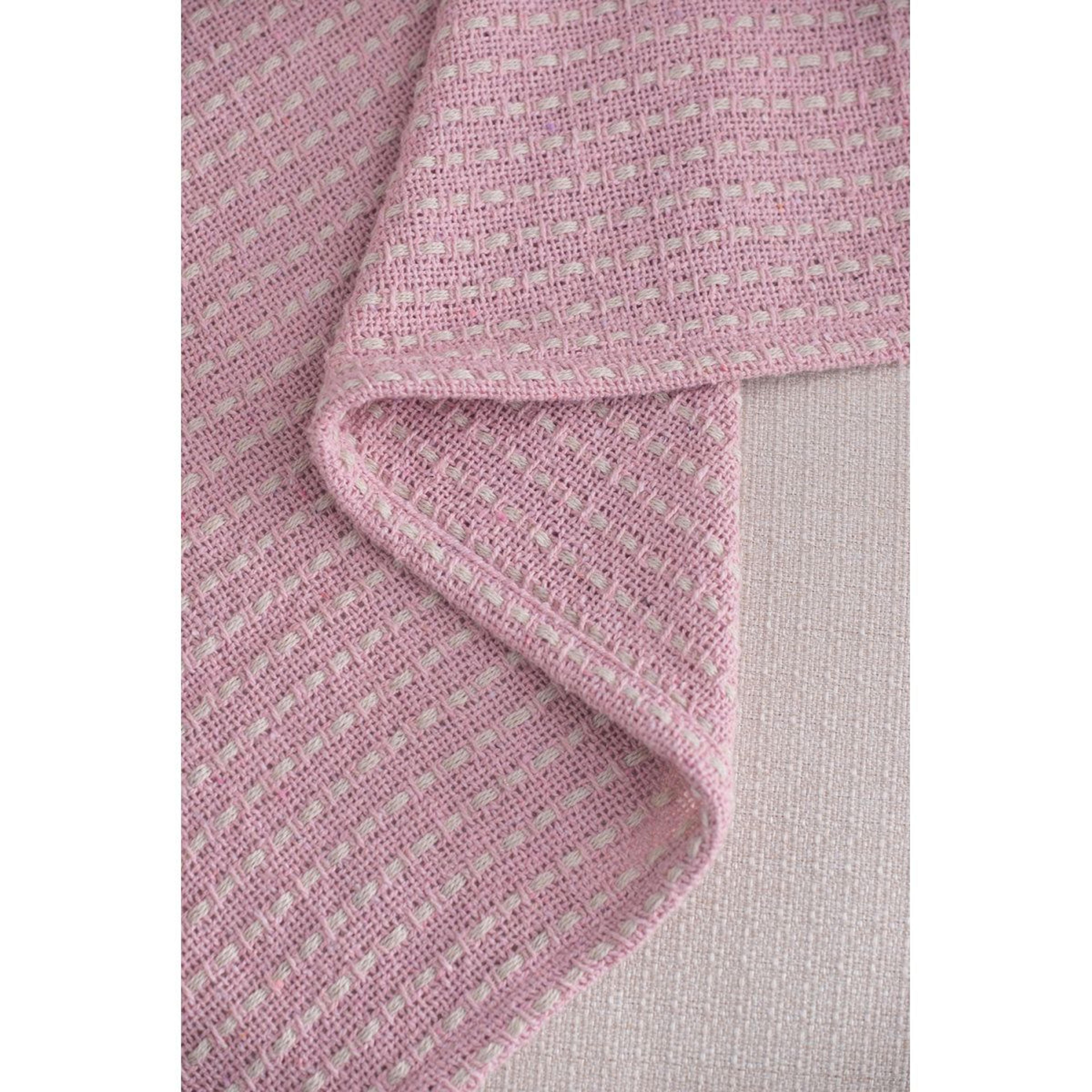 Decorative Pink Cotton Throw Blanket With Tassels 50 X 60 Inches Set Of 2 3