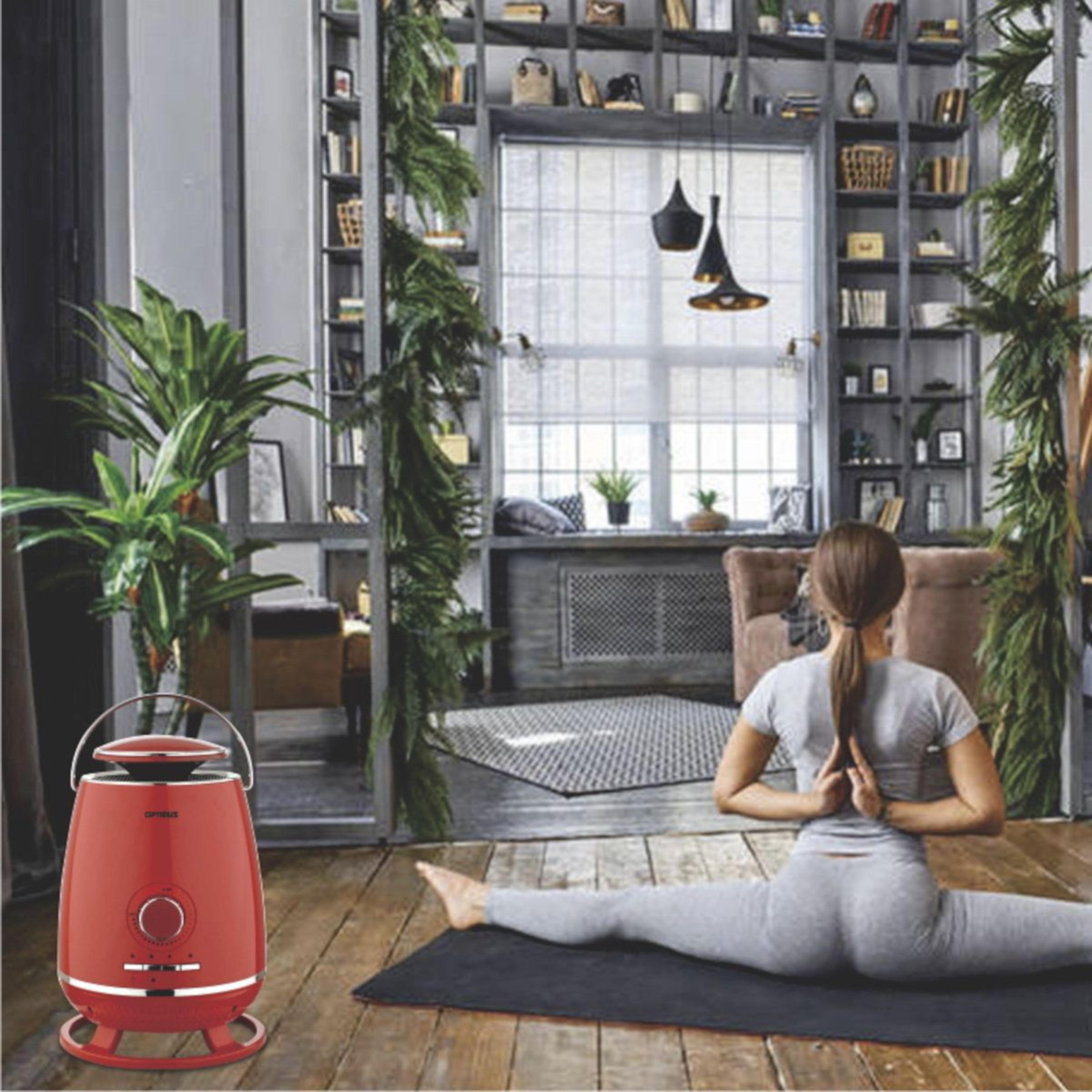 Portable 360Degree Ceramic Space Heater With Adjustable Thermostat And TipOver Protection 5