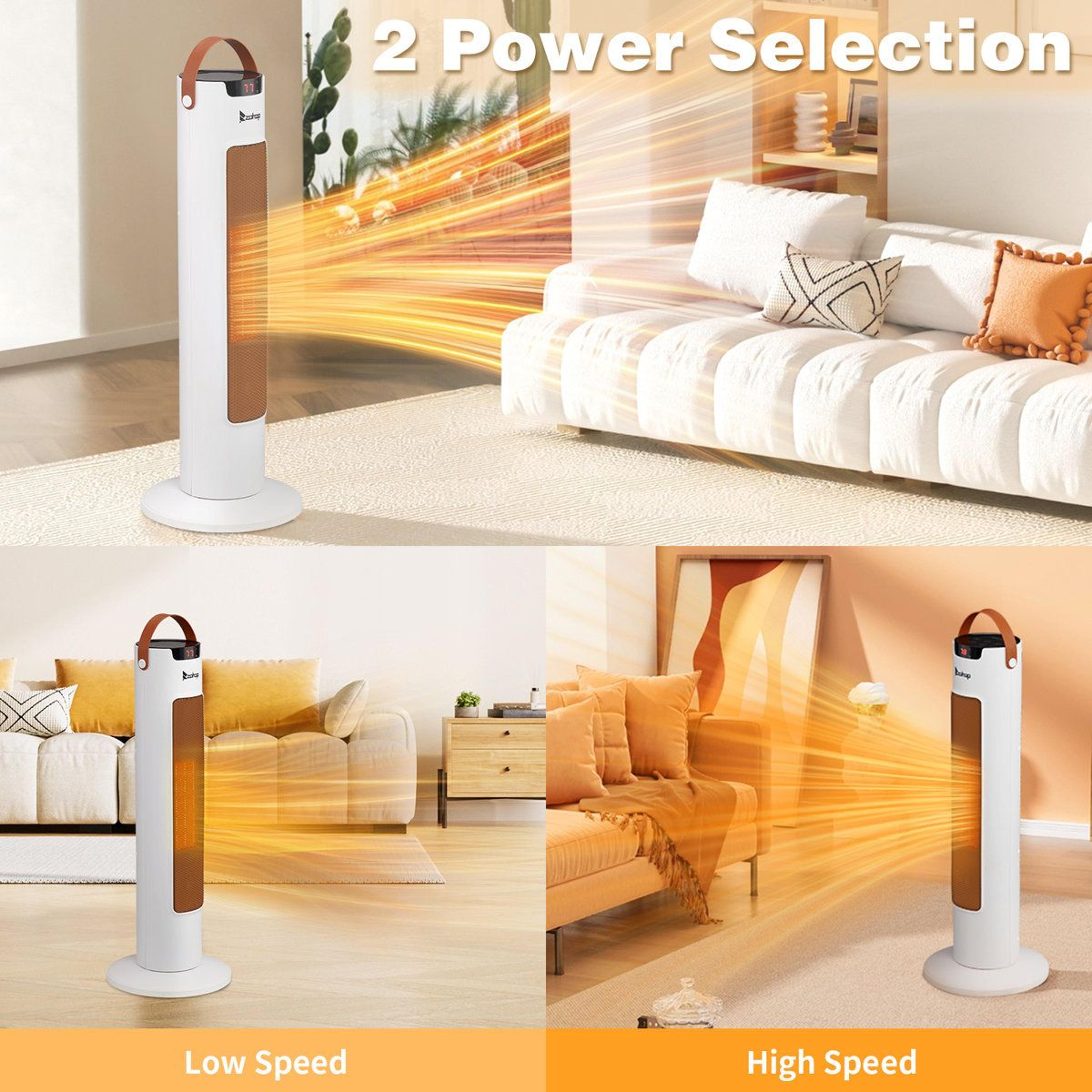 1500W Electric Ceramic Tower Space Heater With Remote Control And Timer 3