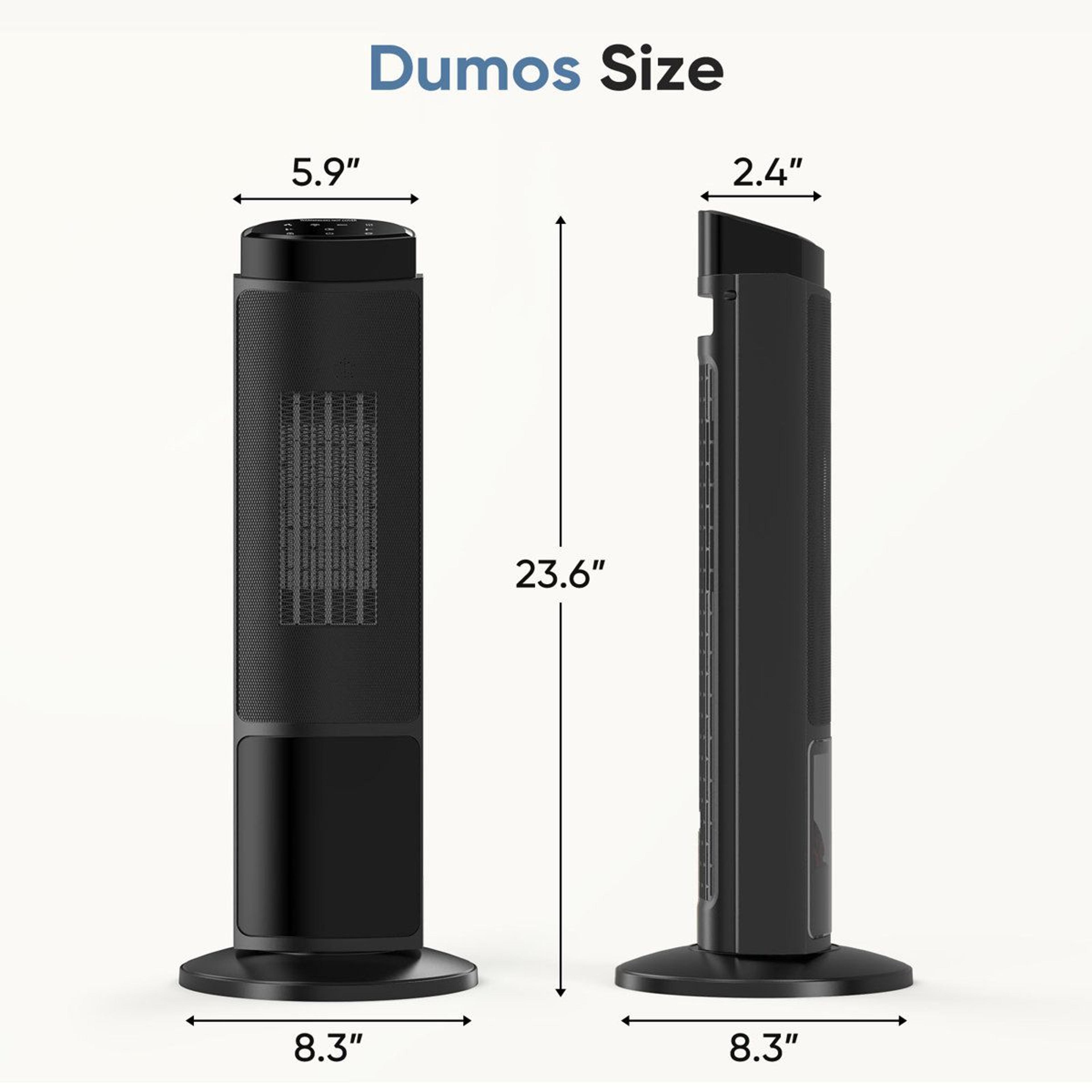 1500W Ceramic Tower Space Heater With Remote Control And 70 Oscillation 2