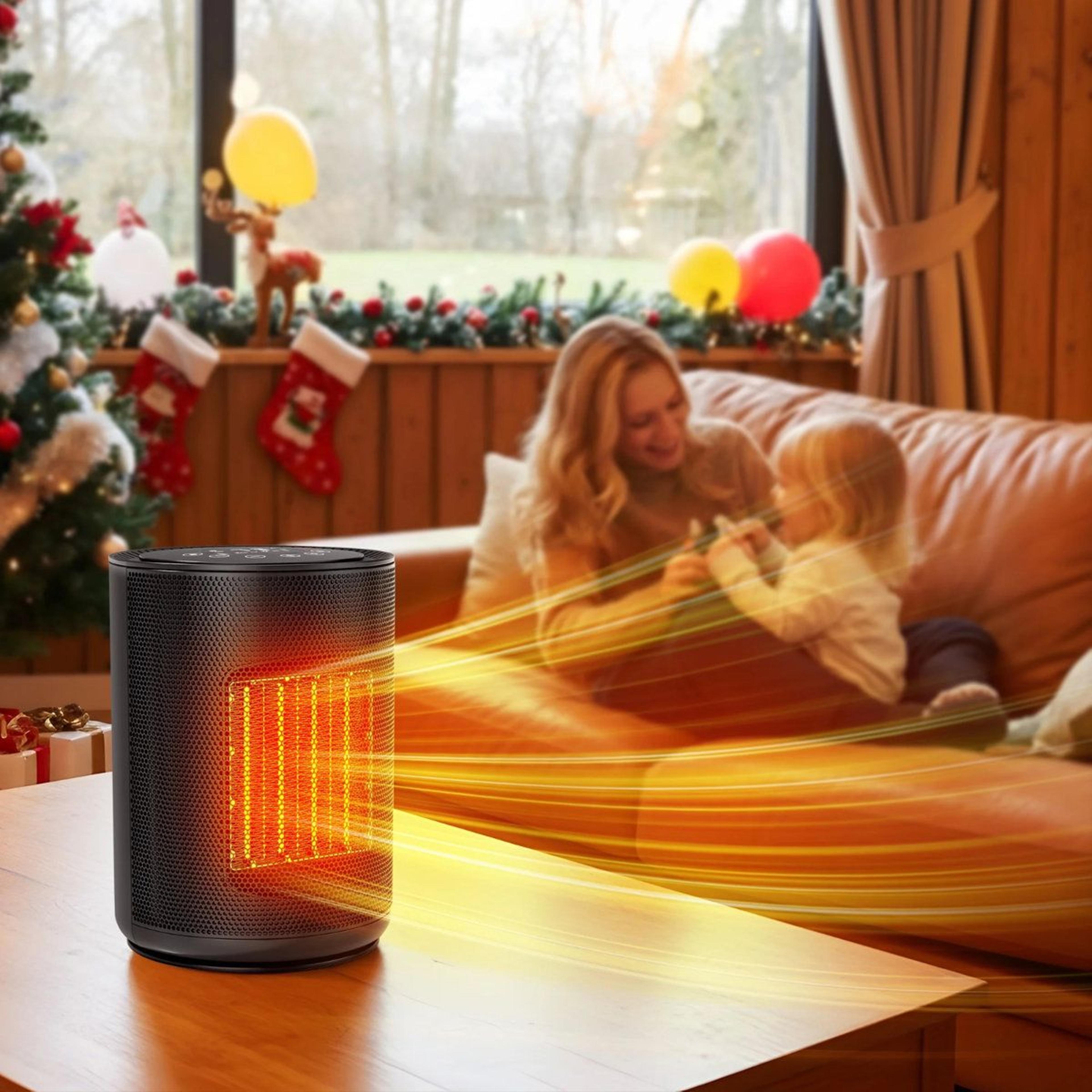 Portable Electric Space Heater With Remote Control Thermostat And 24Hour Timer 1