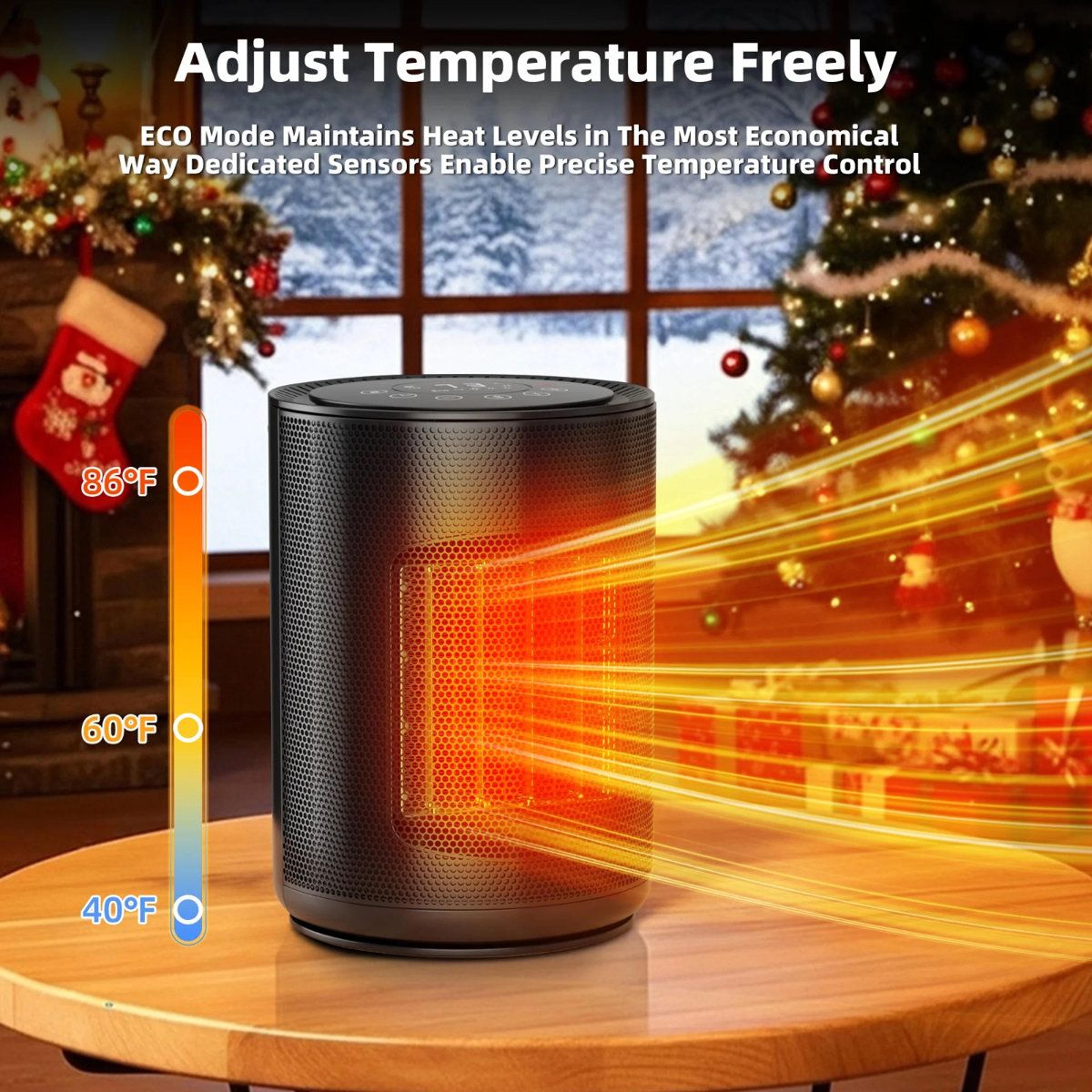 Portable Electric Space Heater With Remote Control Thermostat And 24Hour Timer 3