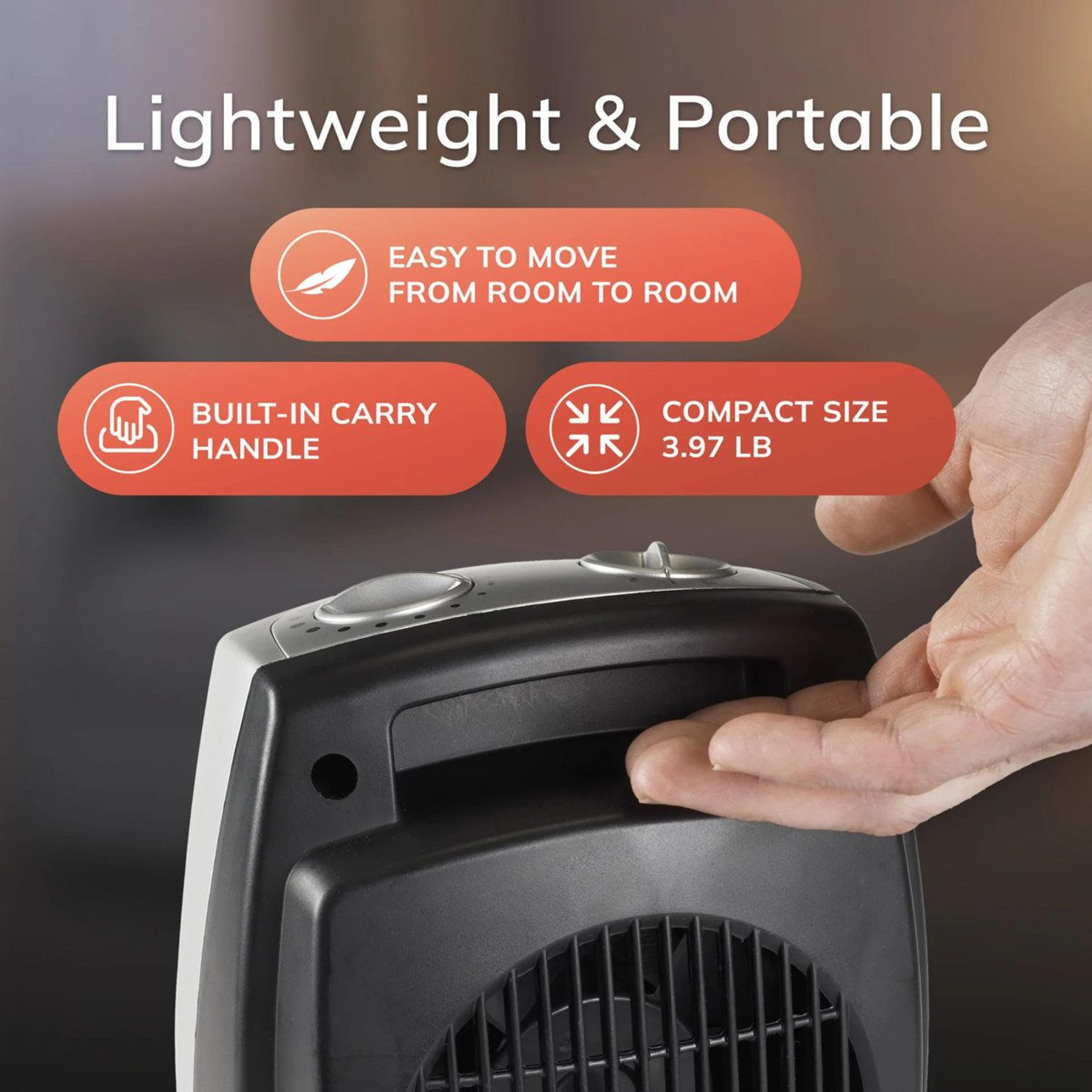 1500W Ceramic Space Heater With Adjustable Thermostat And Overheat Protection 1