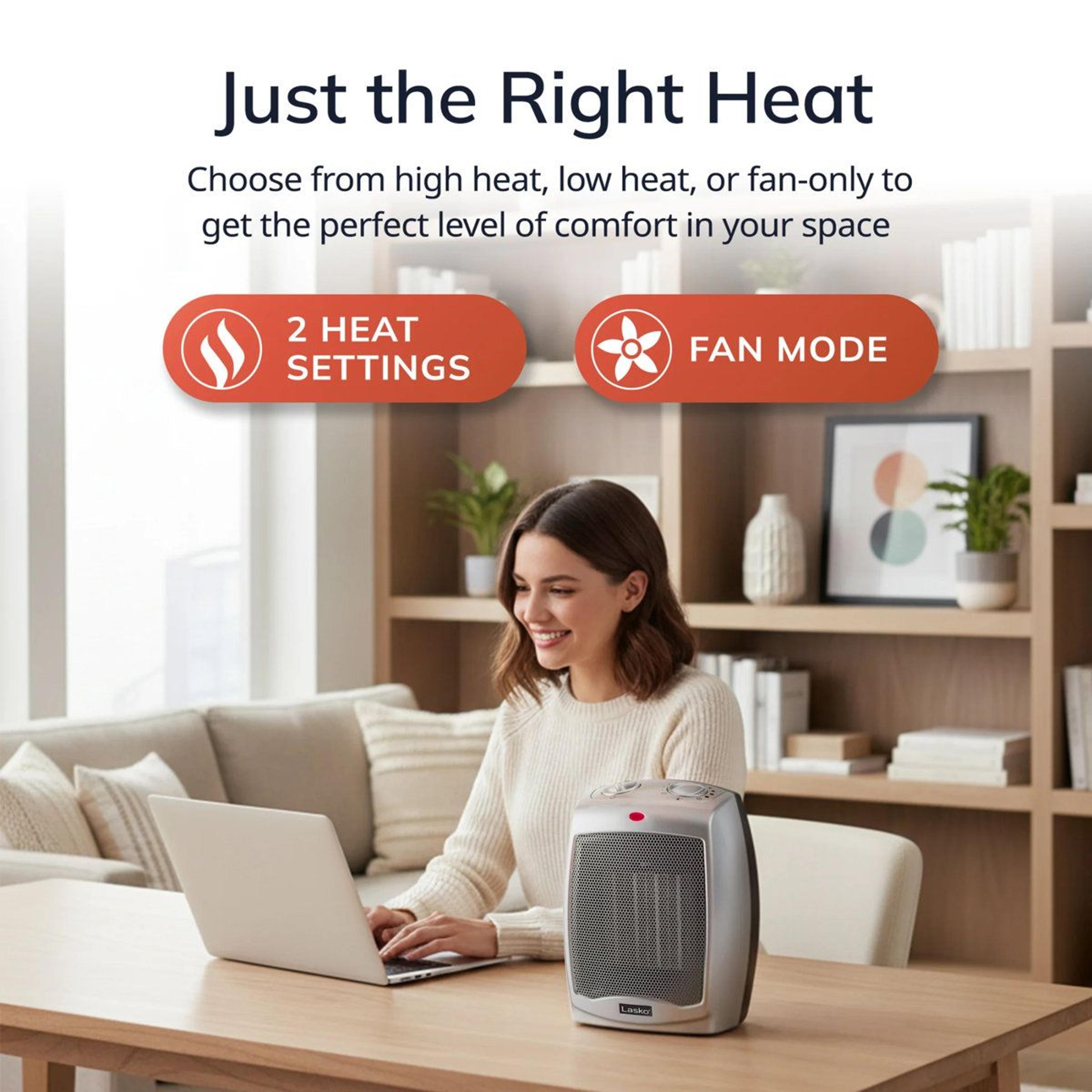 1500W Ceramic Space Heater With Adjustable Thermostat And Overheat Protection 7