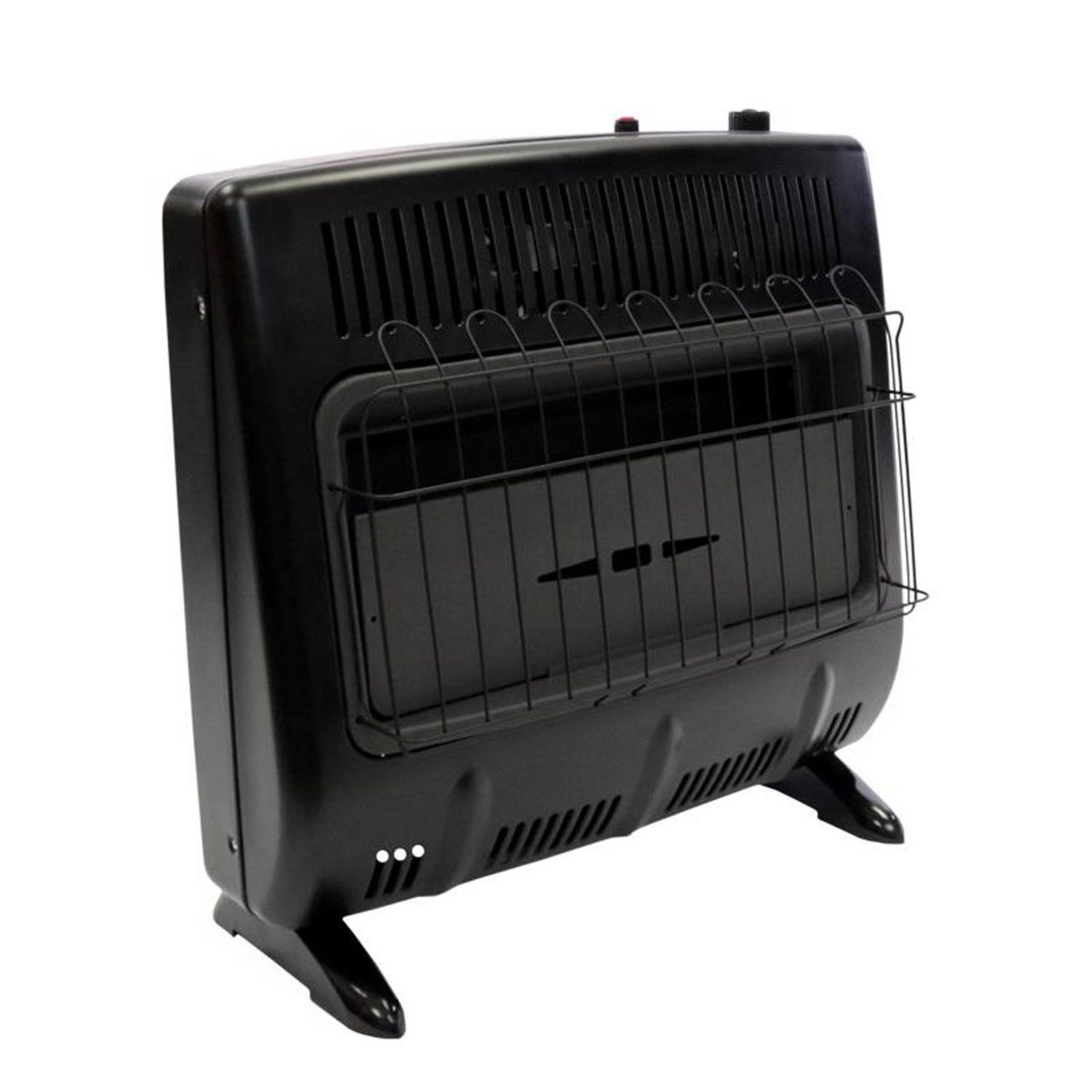 30,000 btu natural gas vent-free wall heater with thermostat for 1,000 sq ft