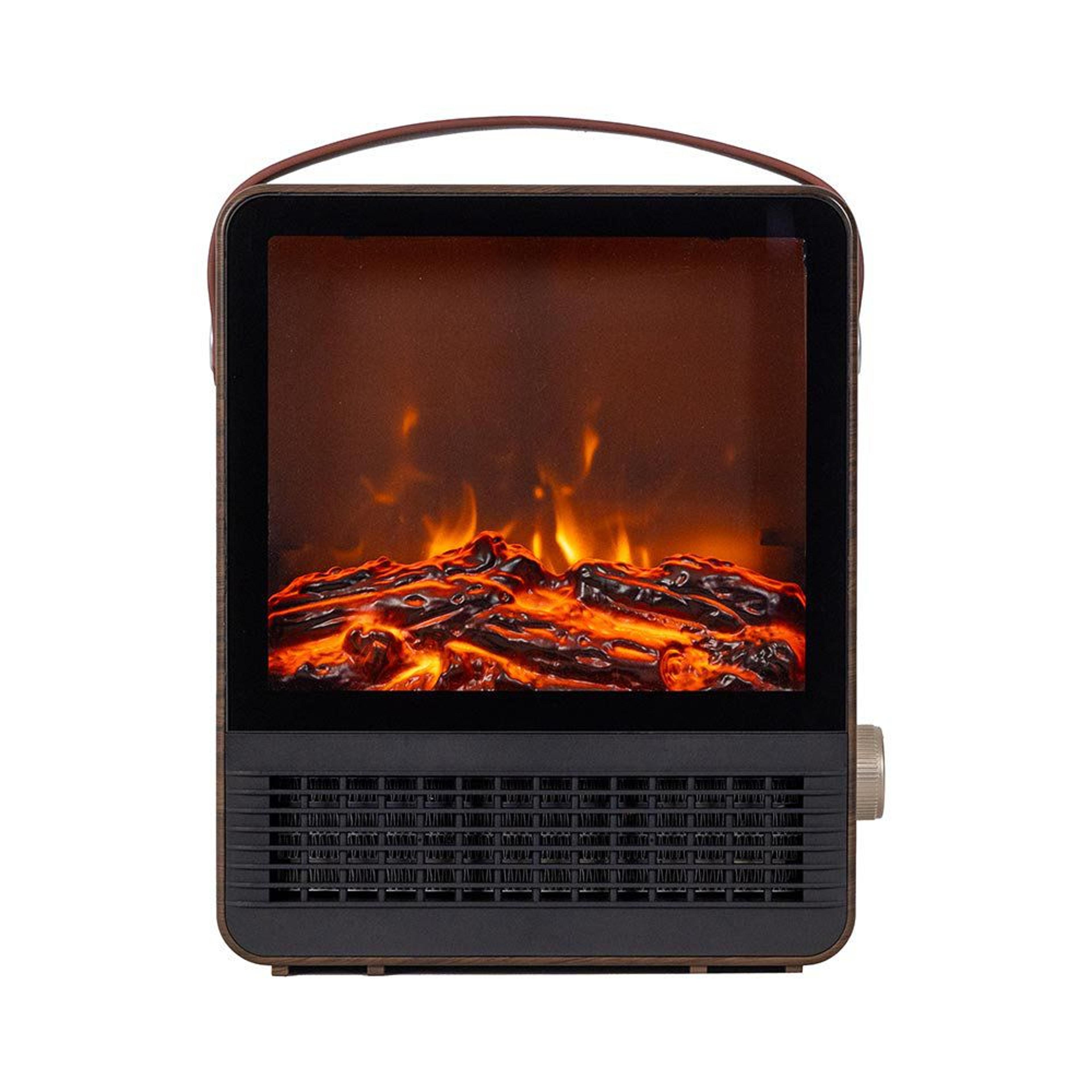 portable electric fireplace space heater with 3d flame effect 1500w