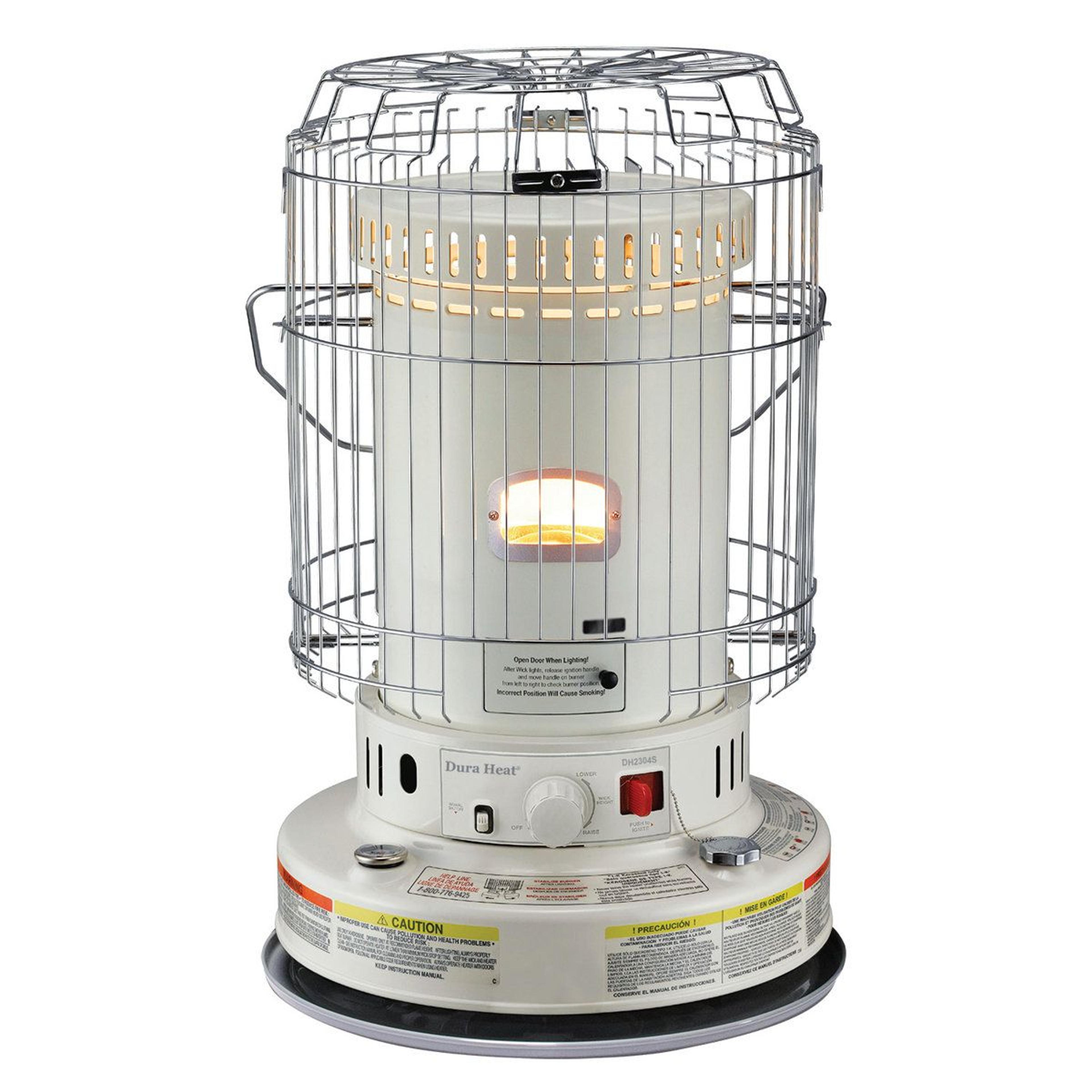 portable kerosene heater 23800 btu with 360-degree convection heating and tip-over shut-off