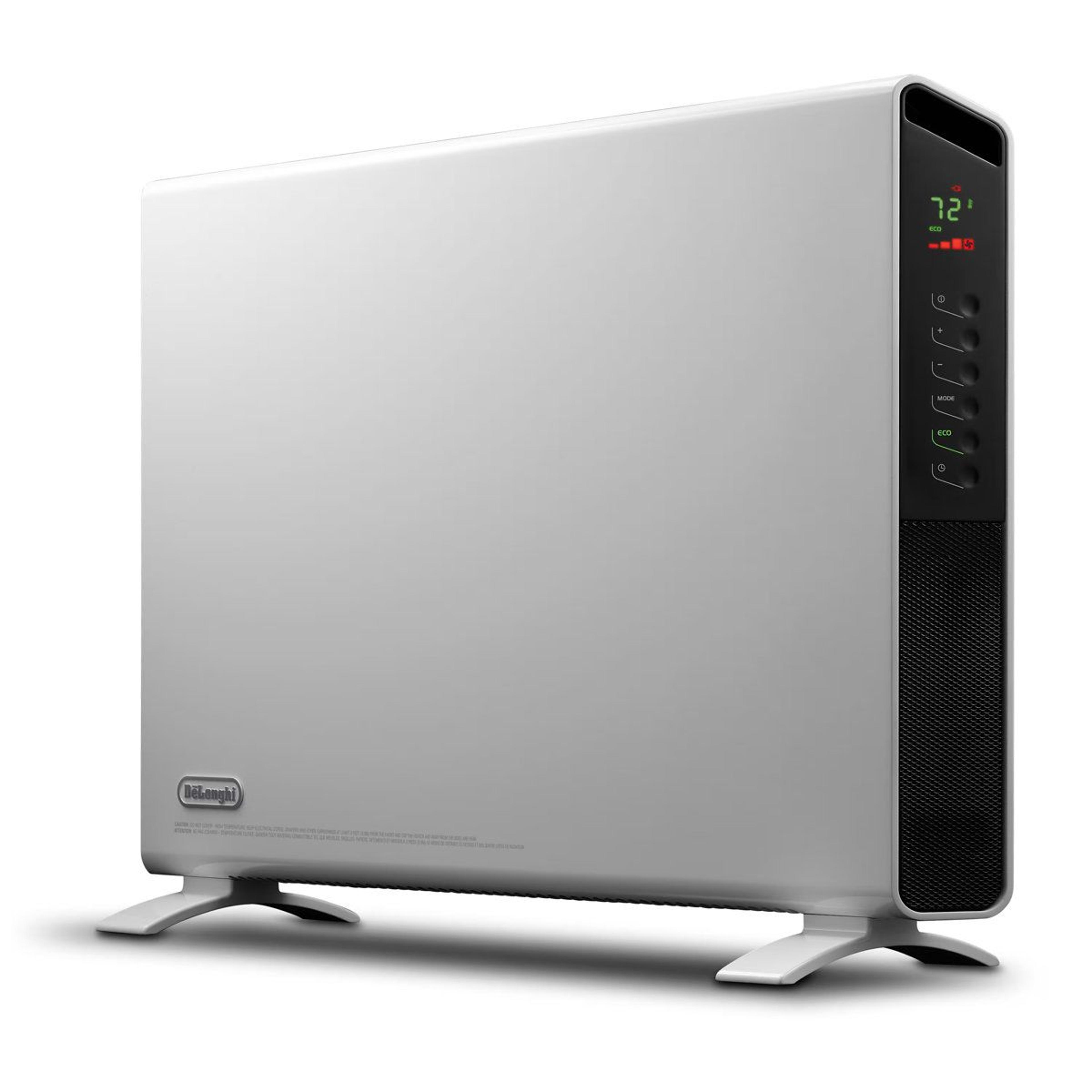 1500w electric convection panel heater with dual fans and digital thermostat