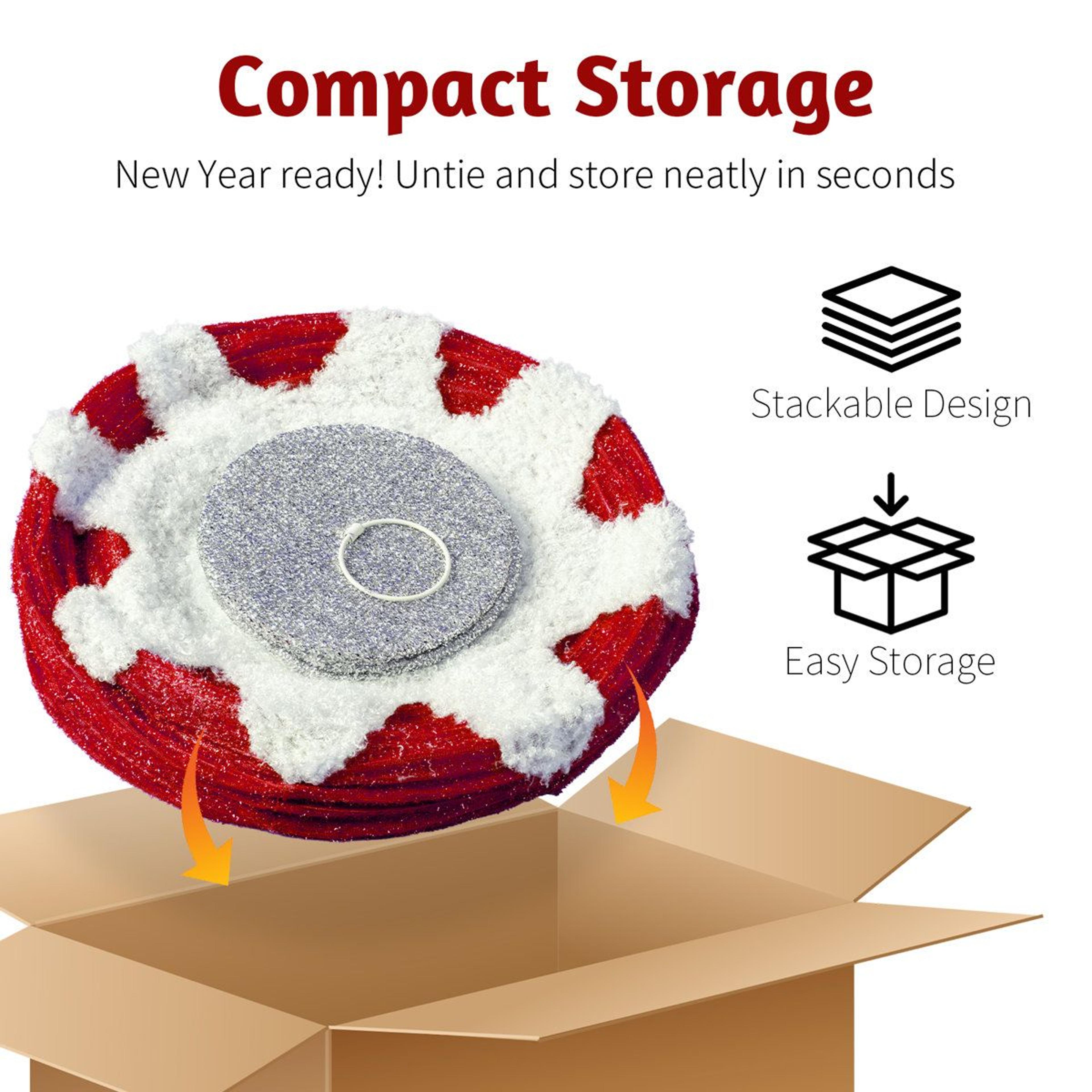 4Piece Lighted Christmas Ball Set With Warm White LED Lights 2