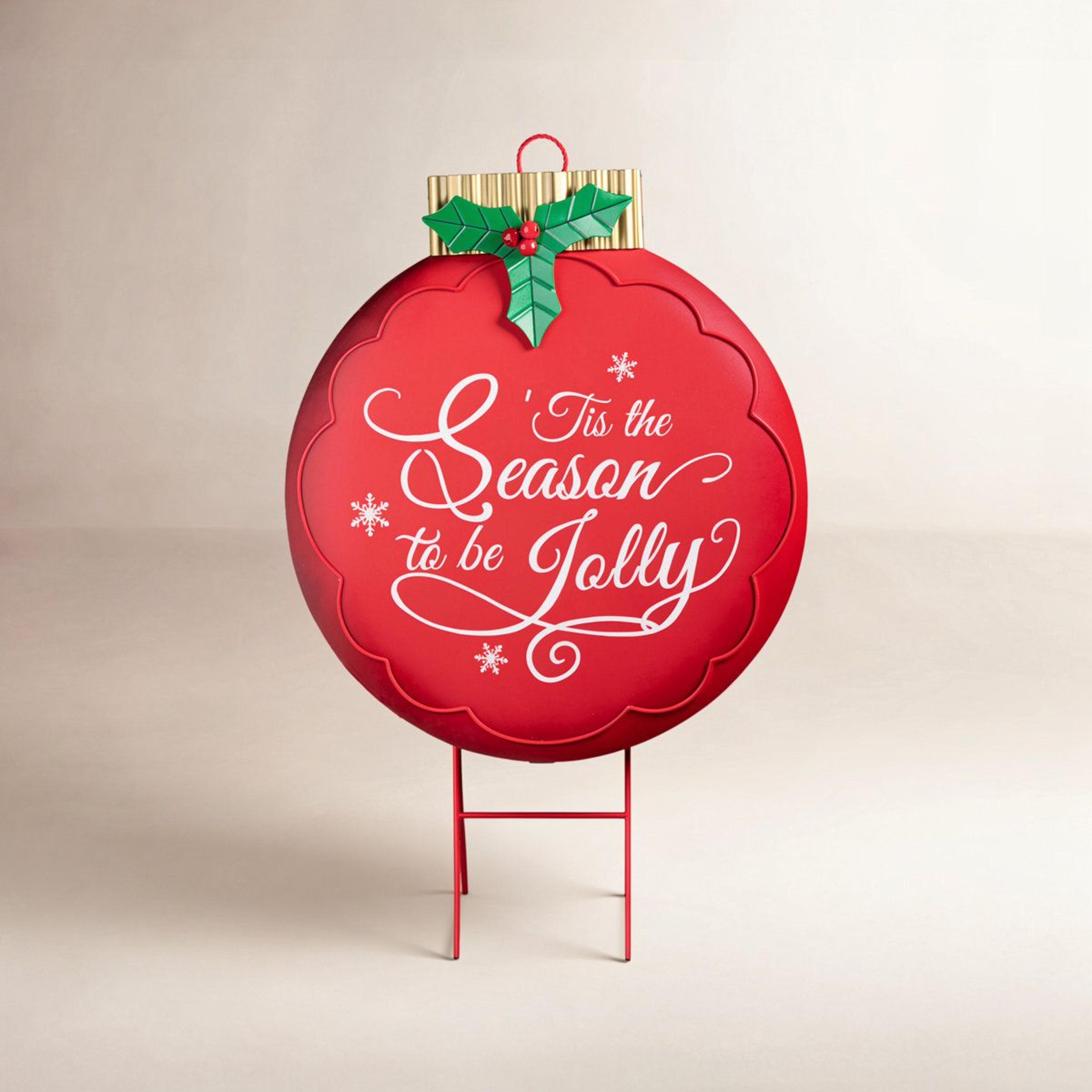 Large Metal Christmas Ornament Yard Stake And Wall Decor 3