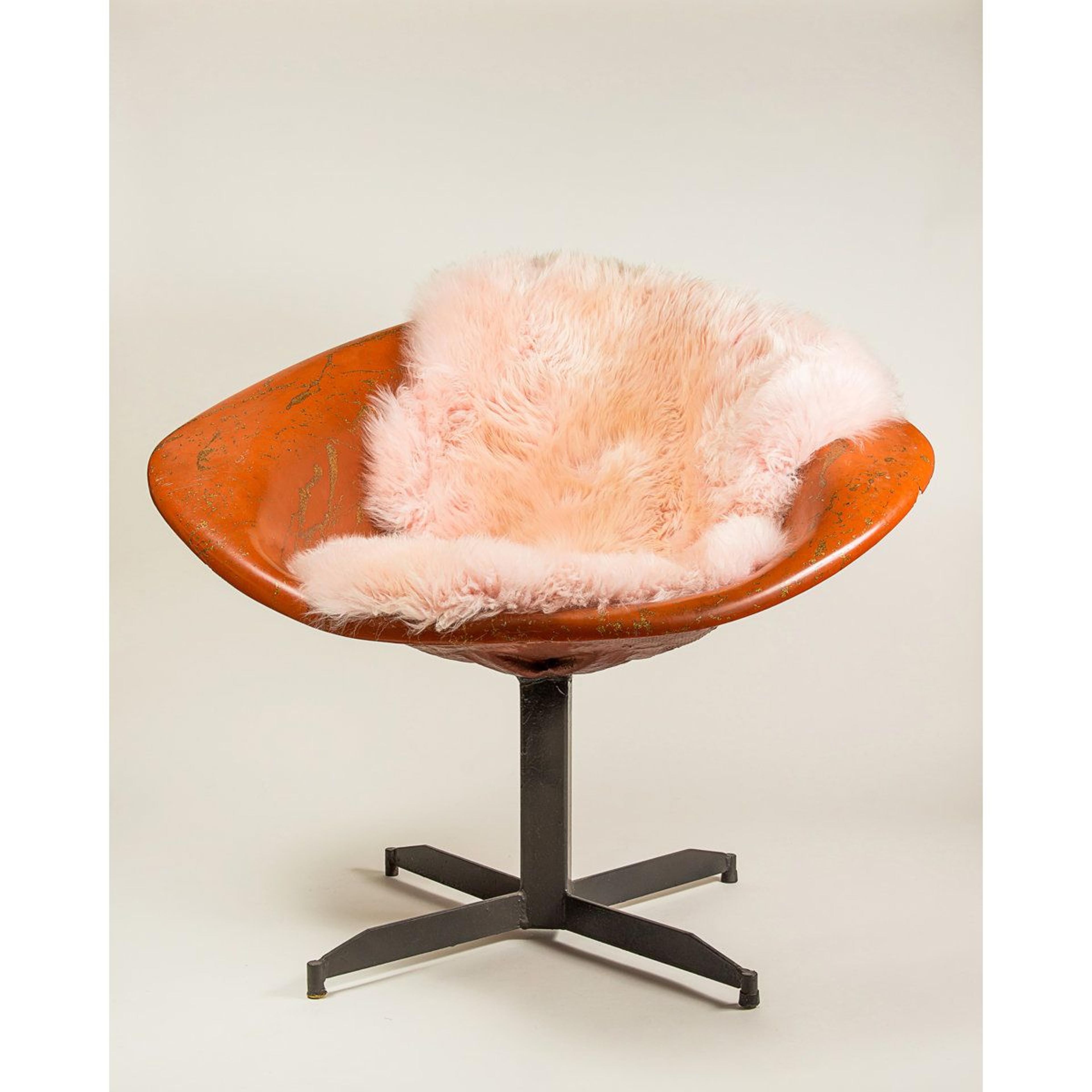 Rose Sheepskin Animal Print Indoor Area Rug  2 X 3 4