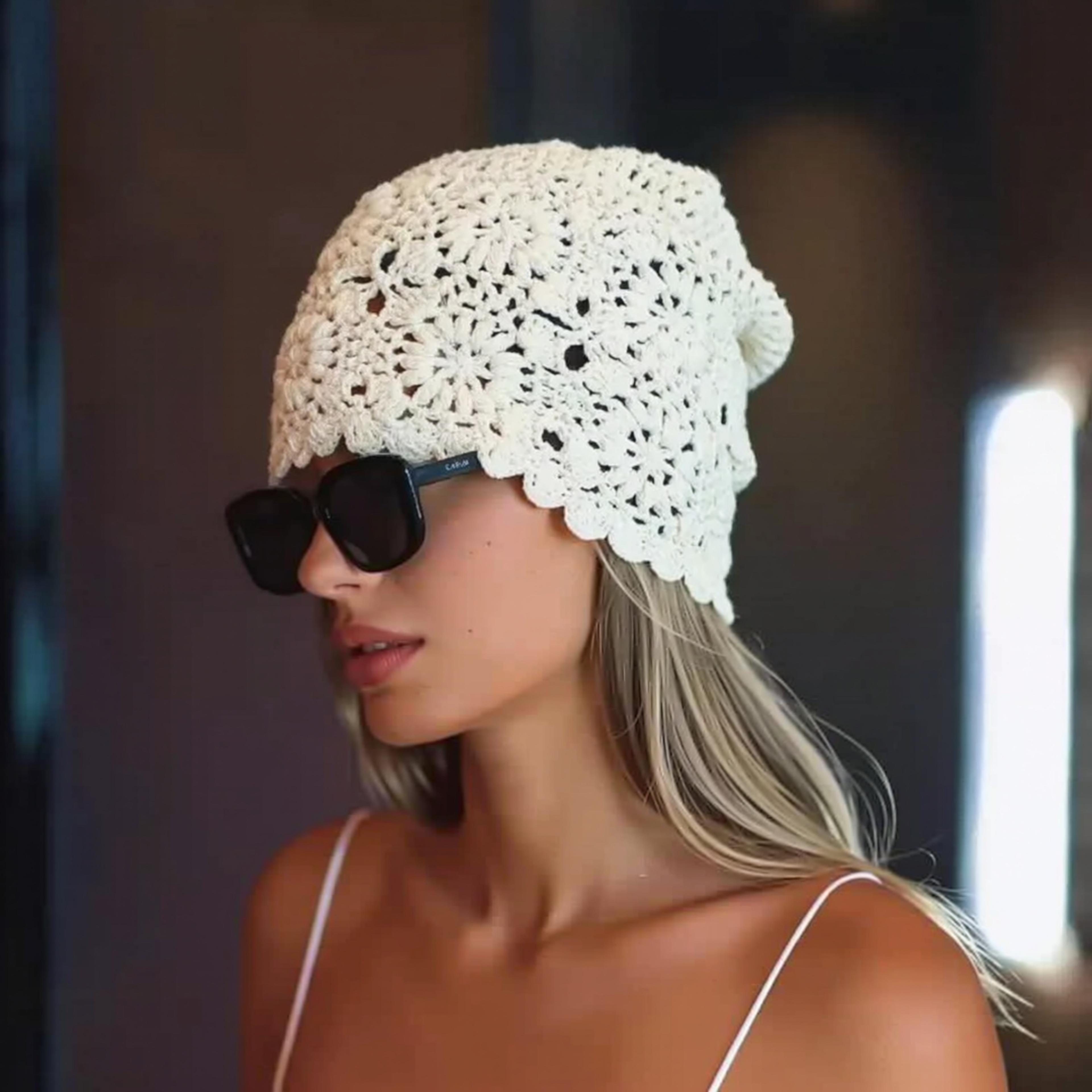 handmade slouchy knit beanie for women