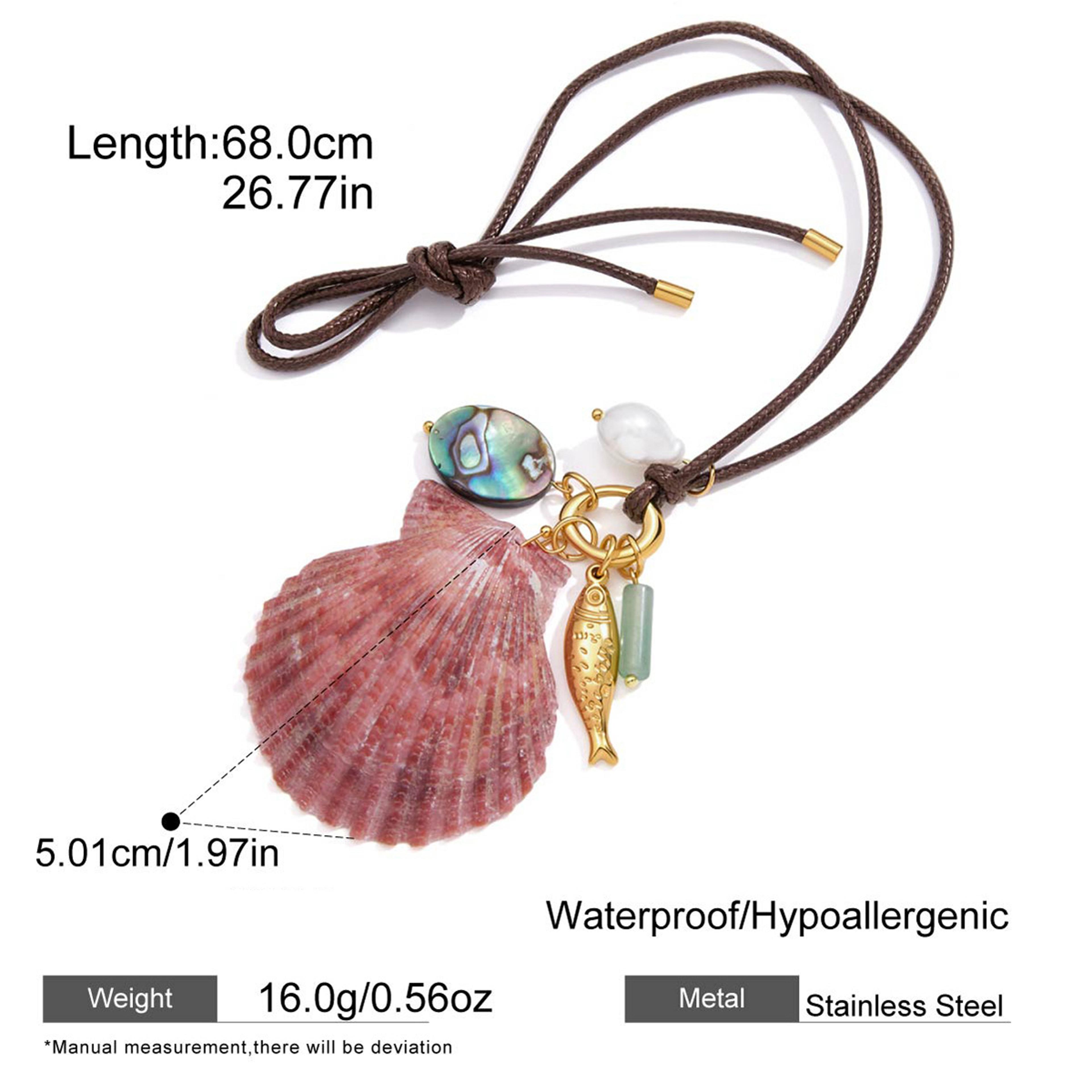 Miranda Ocean Style Shell Conch Drop Necklace 6