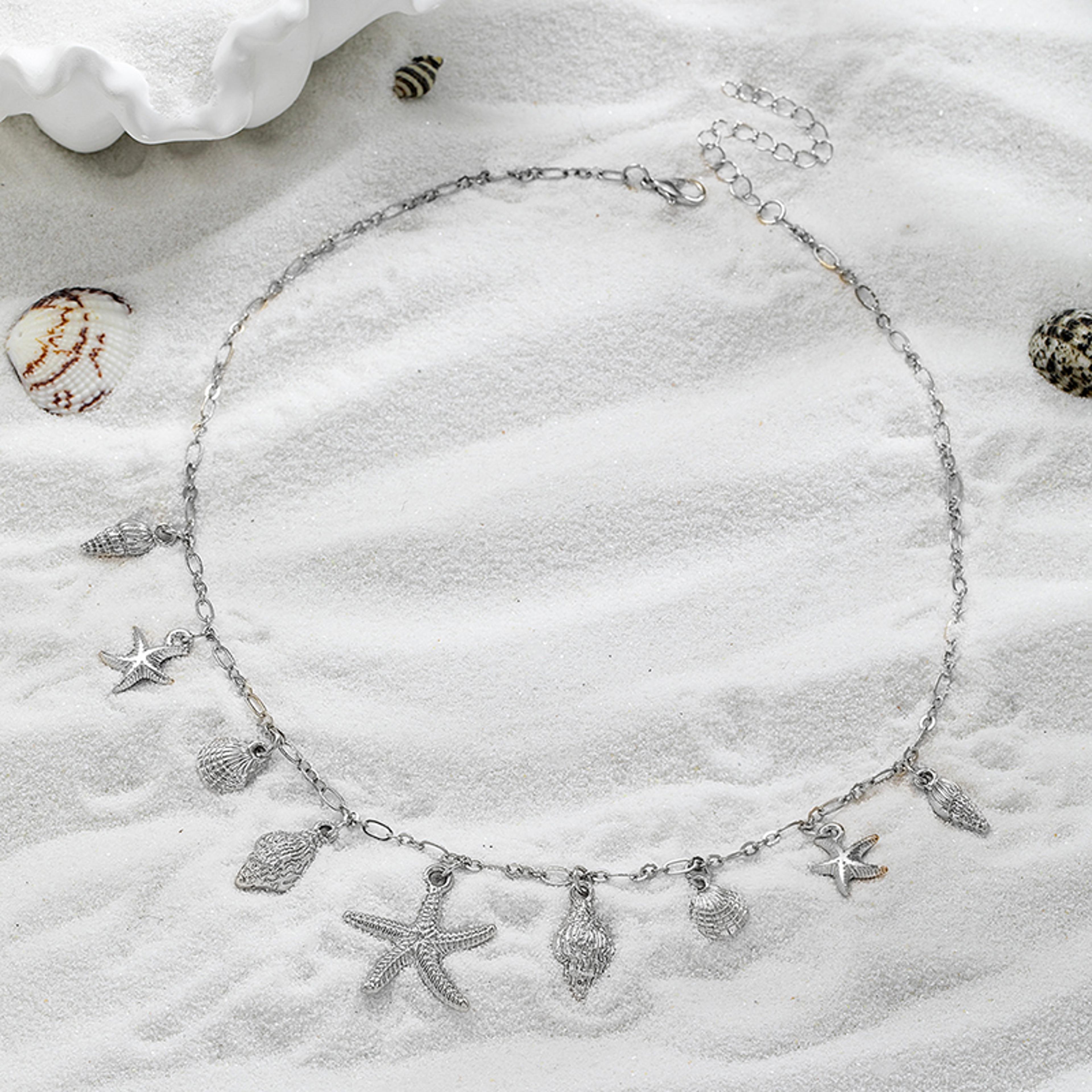Bohemian Shell Starfish Pendant Necklace For Women 2