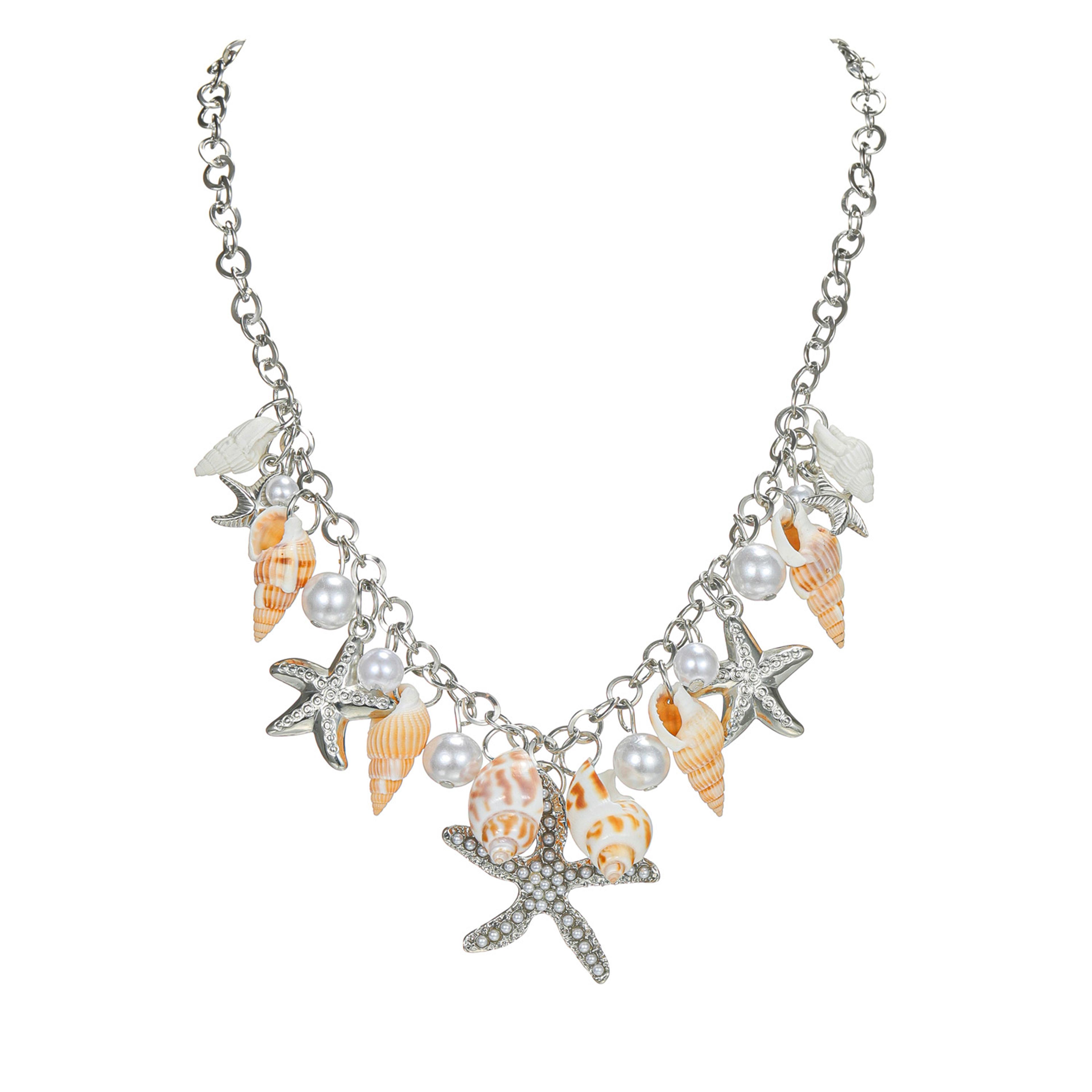 Bohemian Pearl Starfish Necklace For Women Beach Jewelry 3