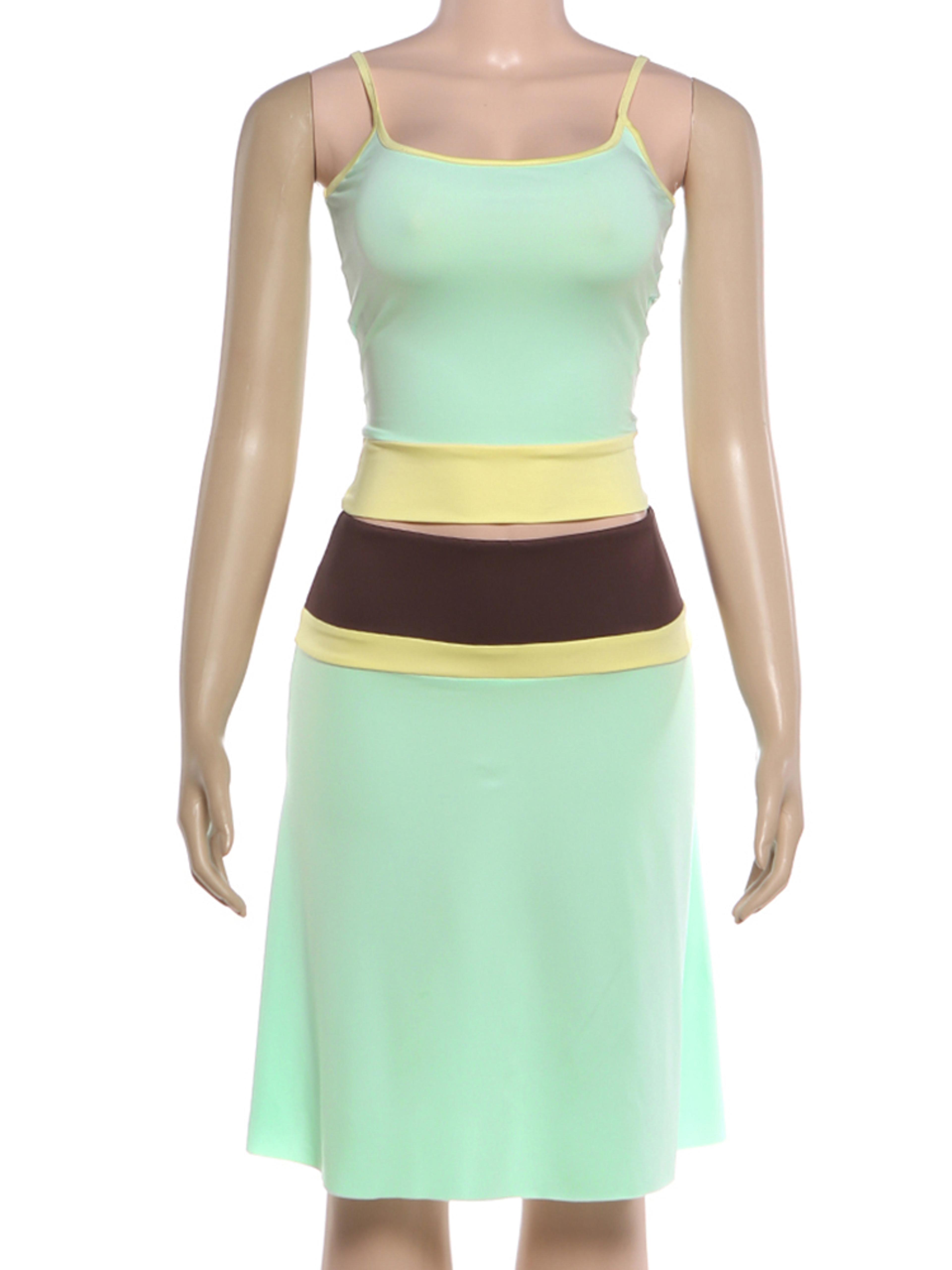 Sisterlinda Contrast Color Two Piece Set For Women 3