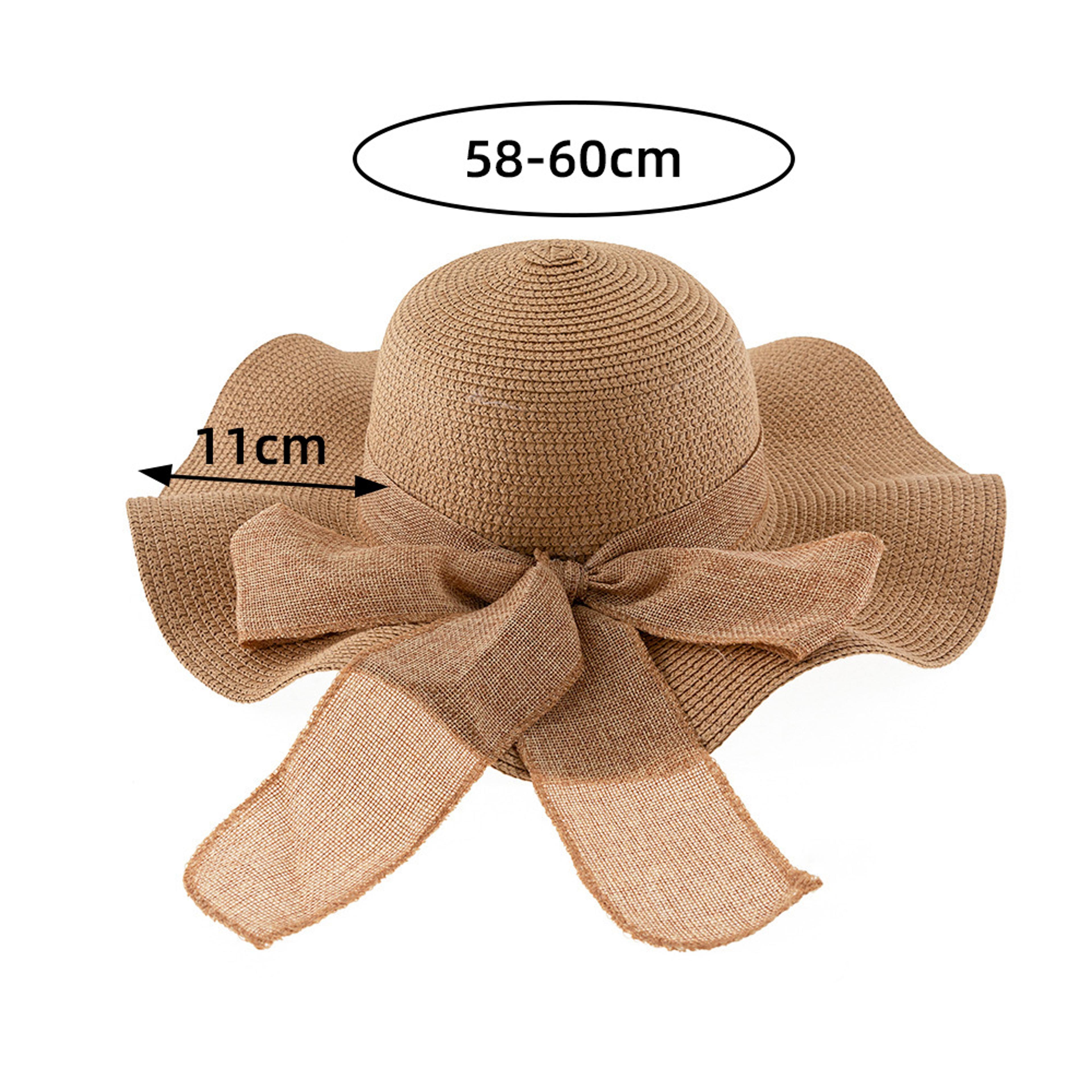 Luxe Oversize Straw Beach Hat With Bow For Women 4