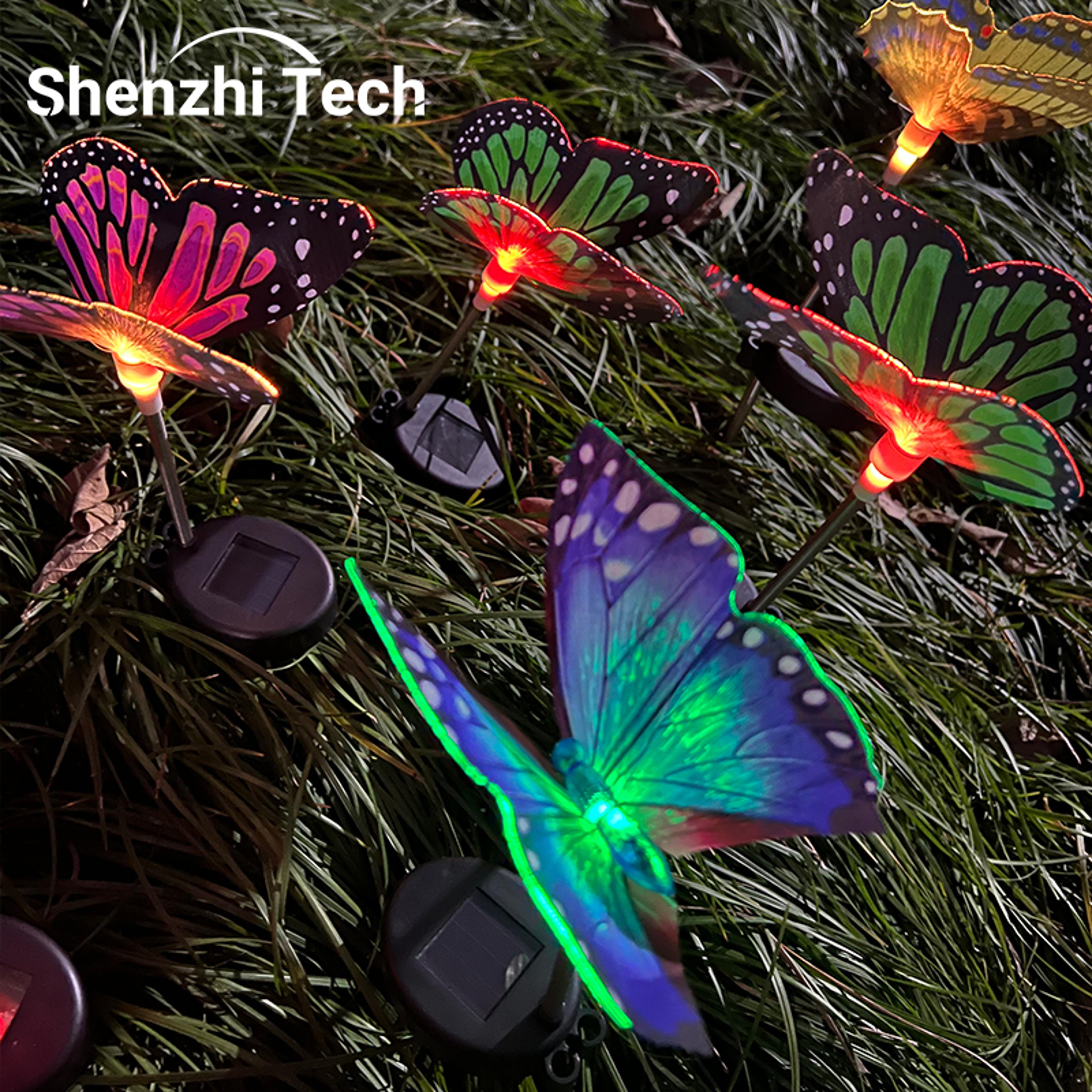 solar butterfly led outdoor lights for yard, courtyard landscape lighting, garden villa lawn park home decoration