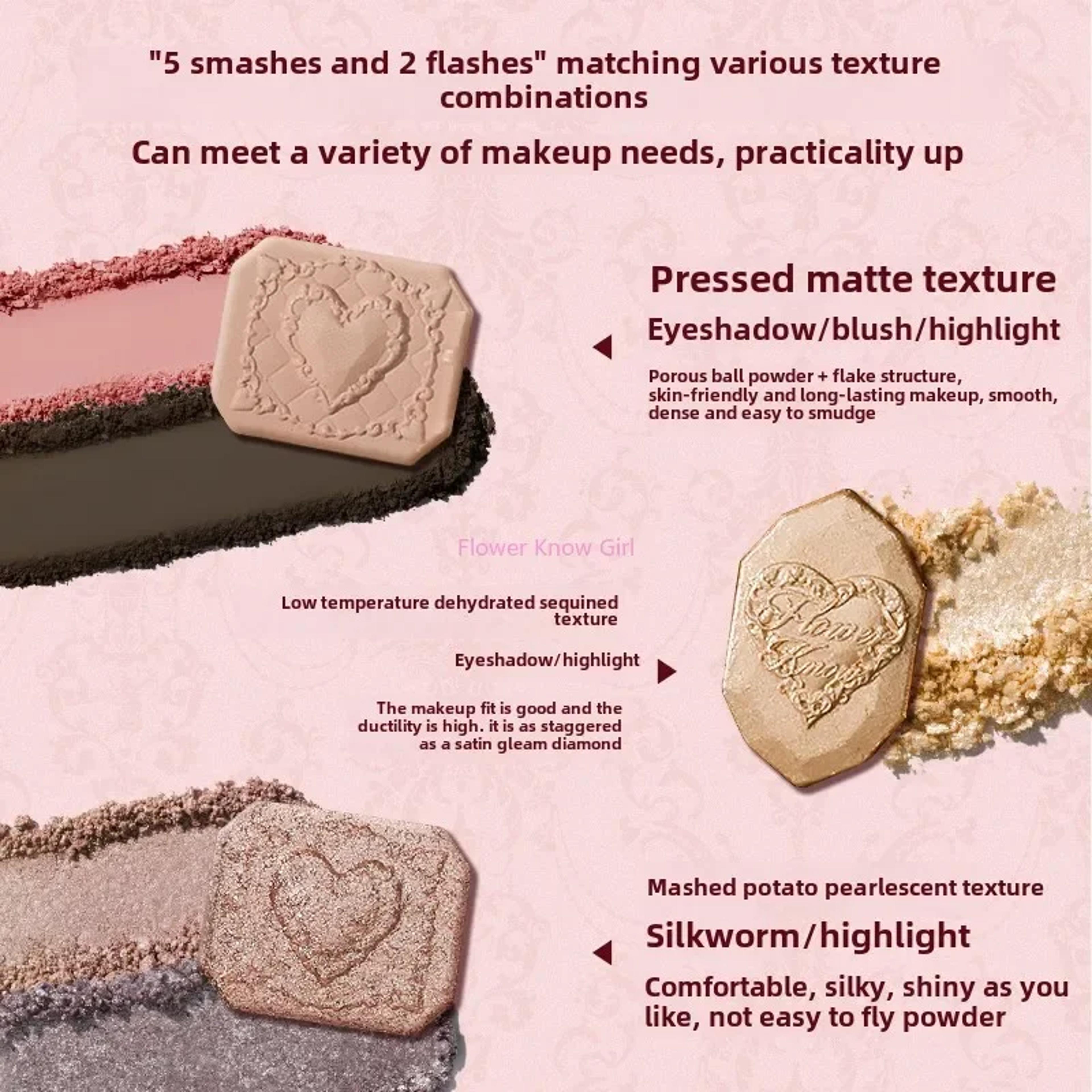 Flowerknows Strawberry Cupid Collection Makeup Palette Blush Highlighter Eyeshadow  Flower Know Fac 8