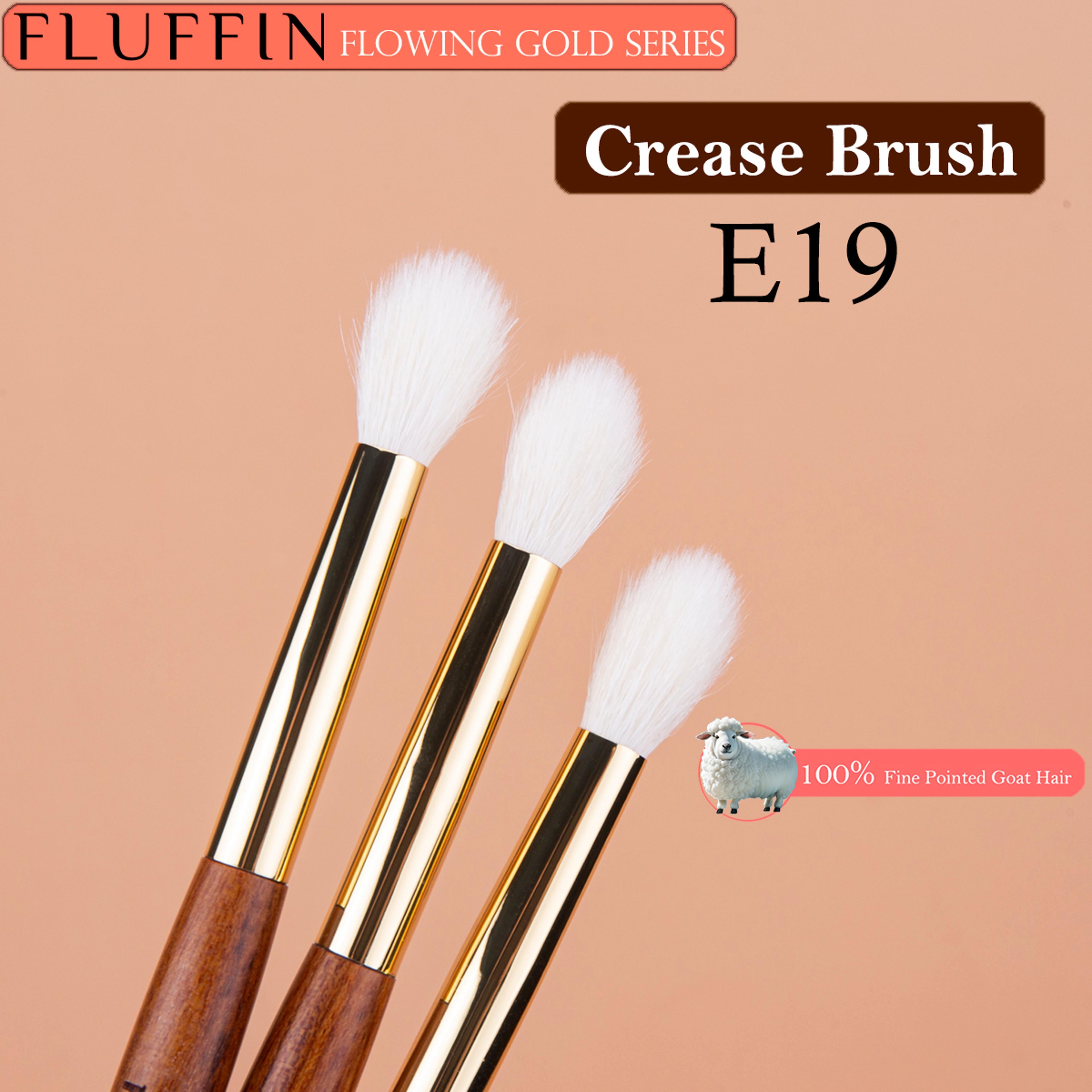 high-end fluffin crease brush goat hair flame eyeshadow nose shadow highlighter brush copper rosewood makeup brush