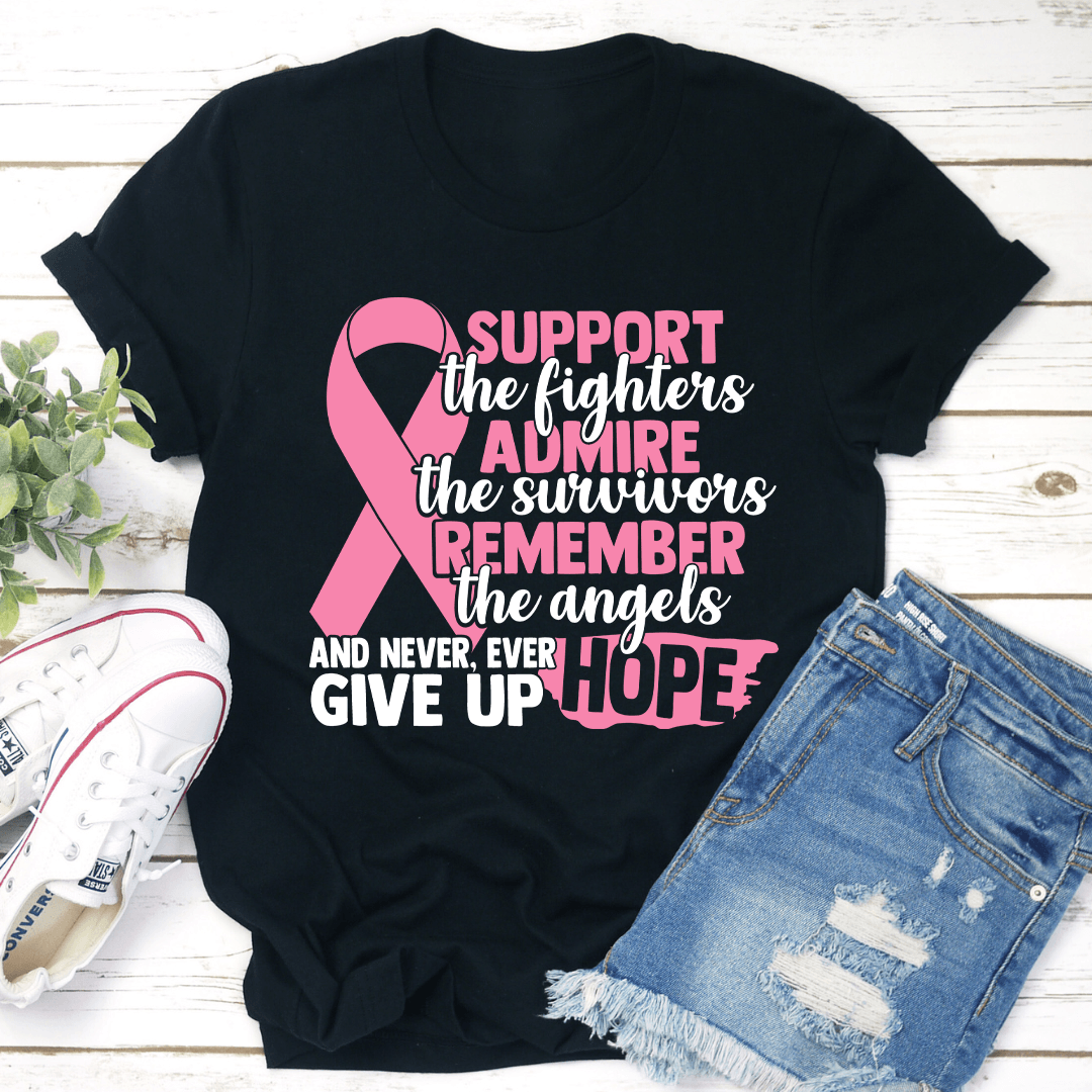 Support The Fighters Admire The Survivors Tee 0