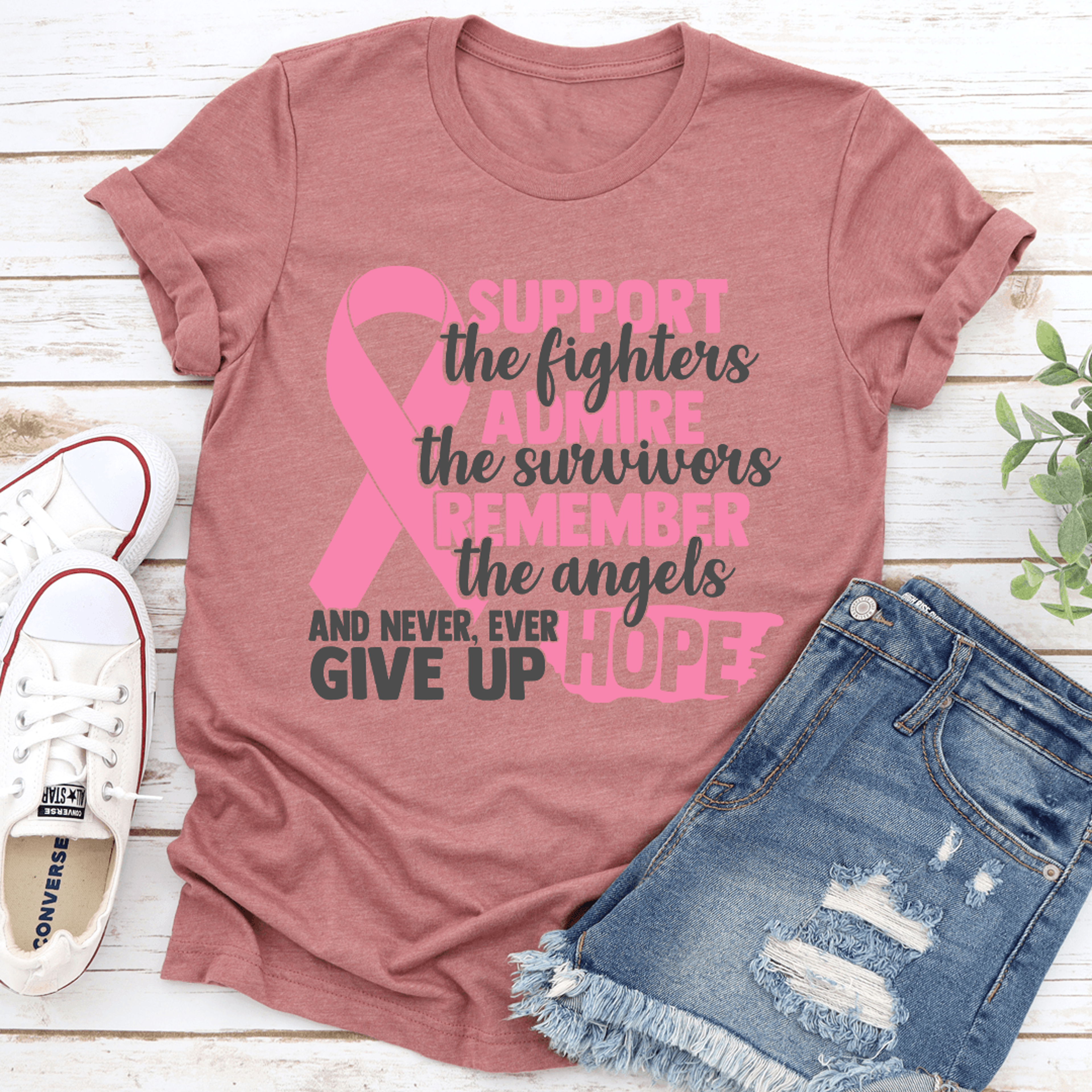 Support The Fighters Admire The Survivors Tee 1